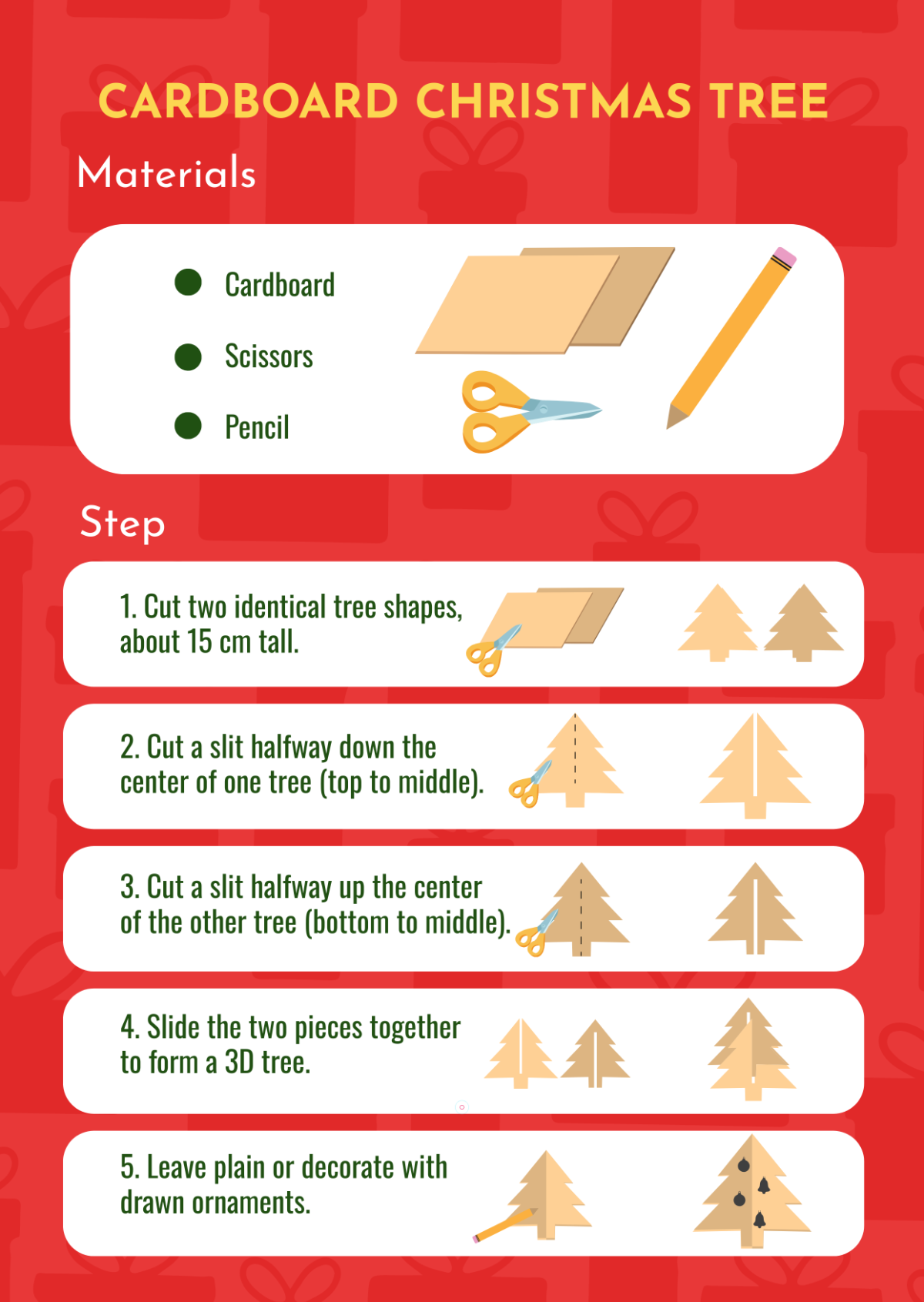 Cardboard Christmas Tree Template