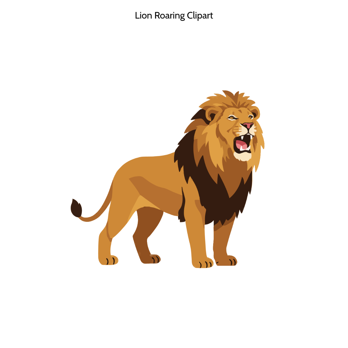 Free Lion Roaring Clipart to Edit Online