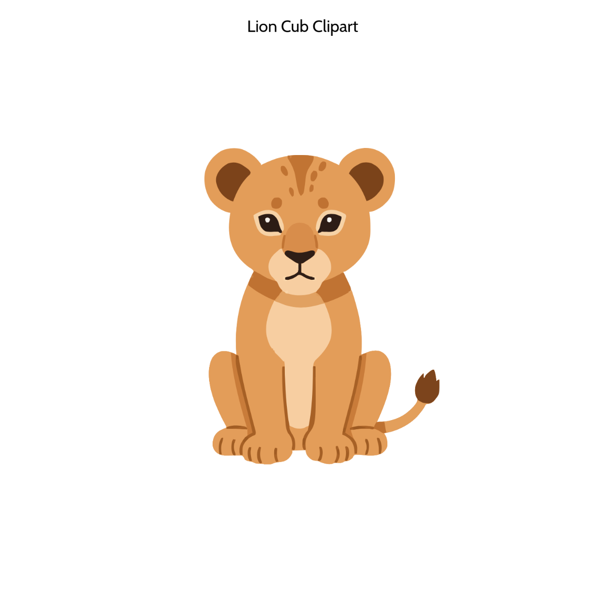 Free Lion Cub Clipart to Edit Online
