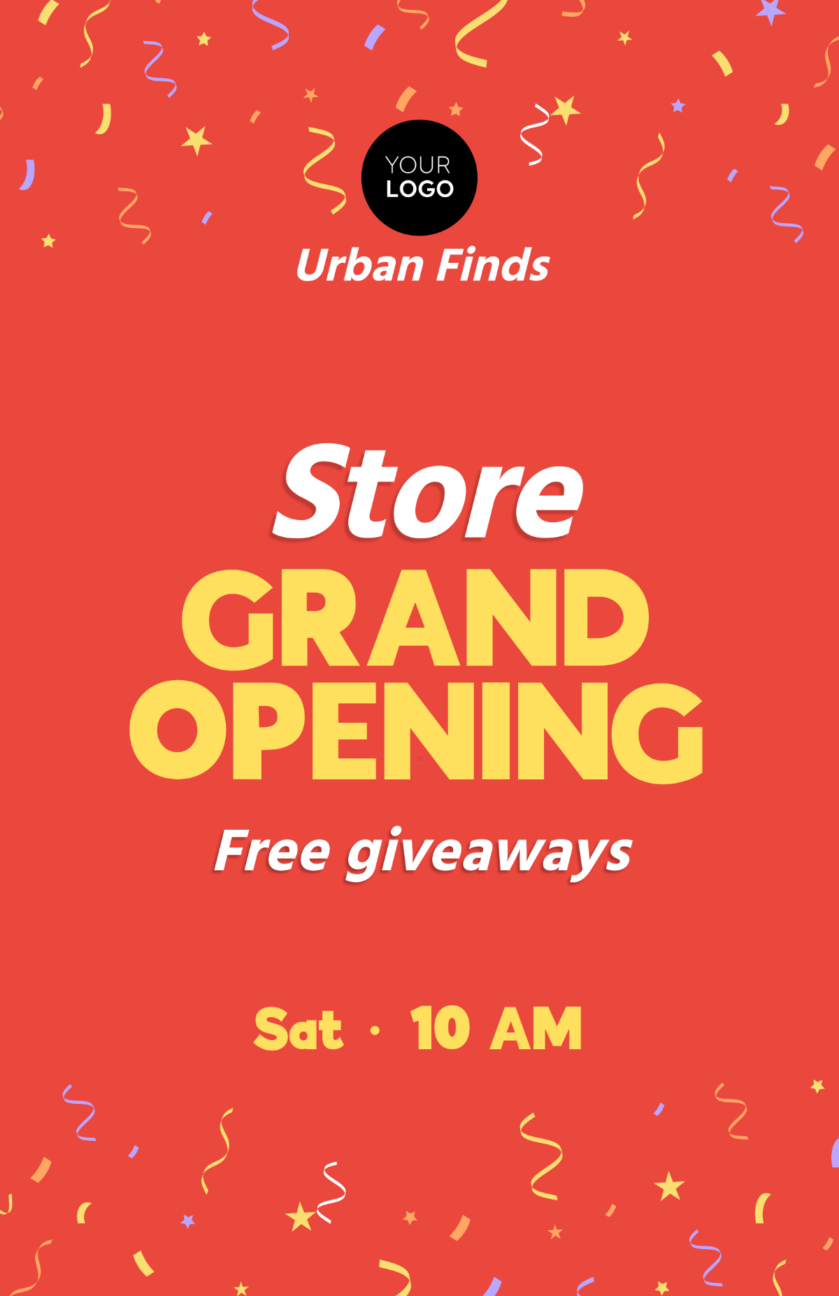 Free Store Grand Opening Poster Template