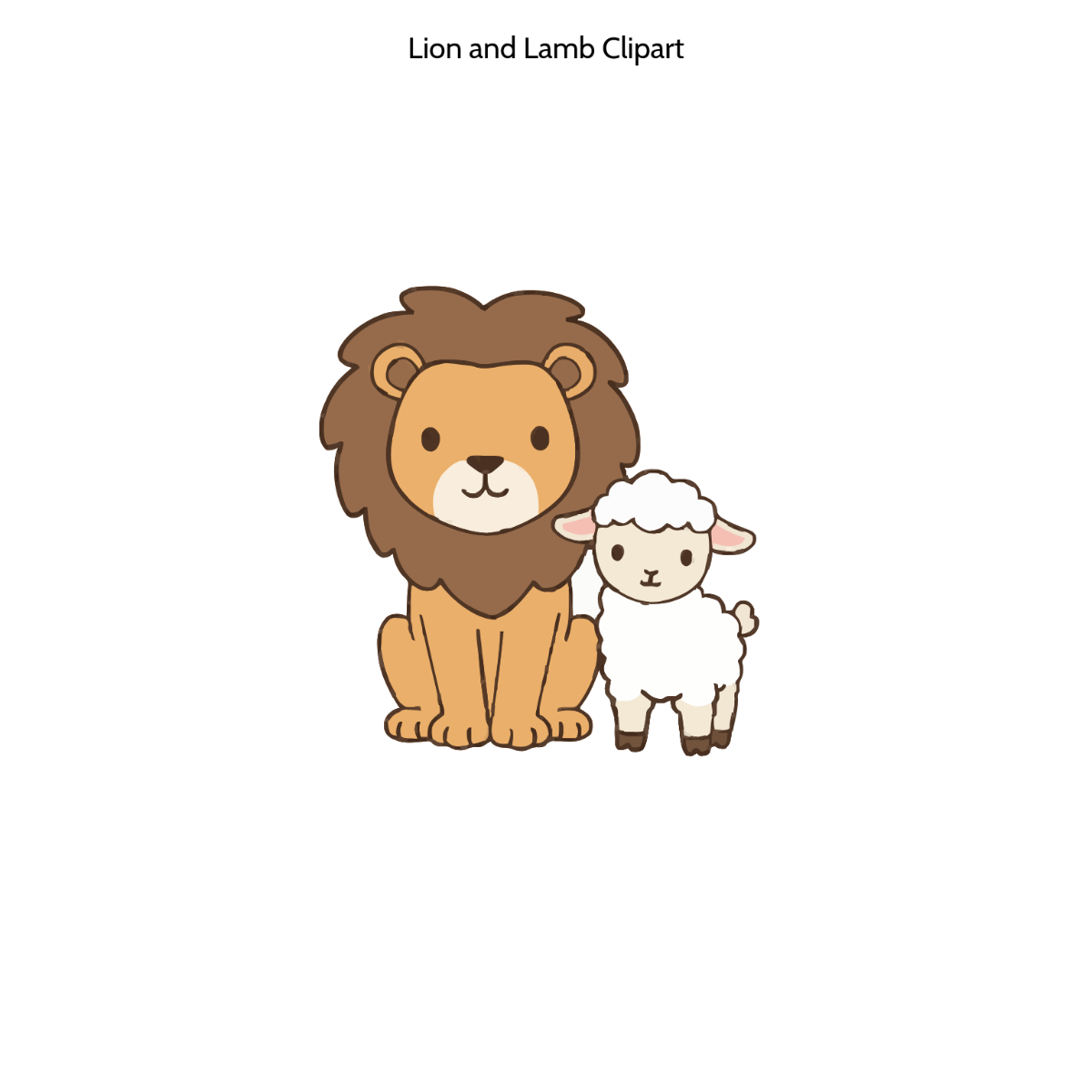 Free Lion and Lamb Clipart to Edit Online