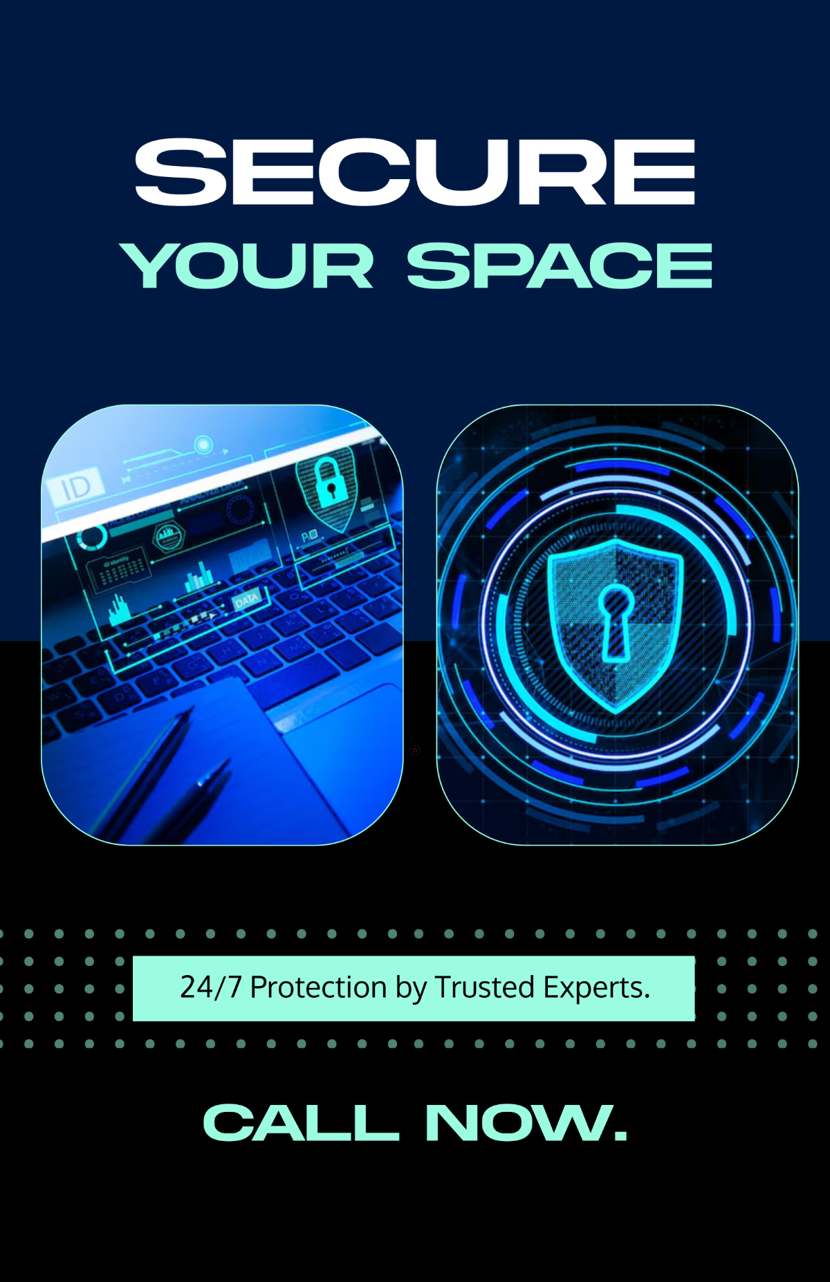 Free Modern Security Company Poster Template to Edit Online