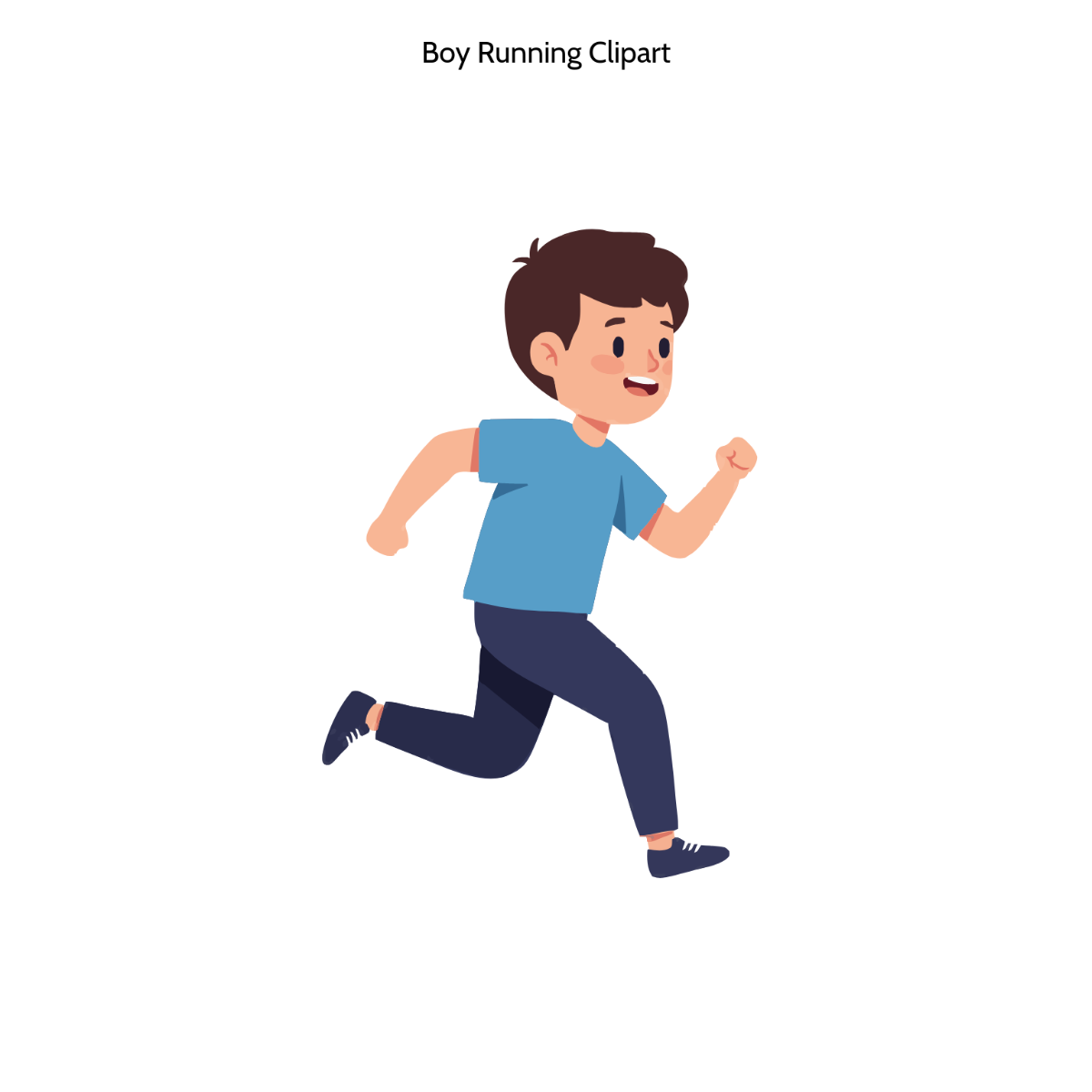 Free Boy Running Clipart to Edit Online