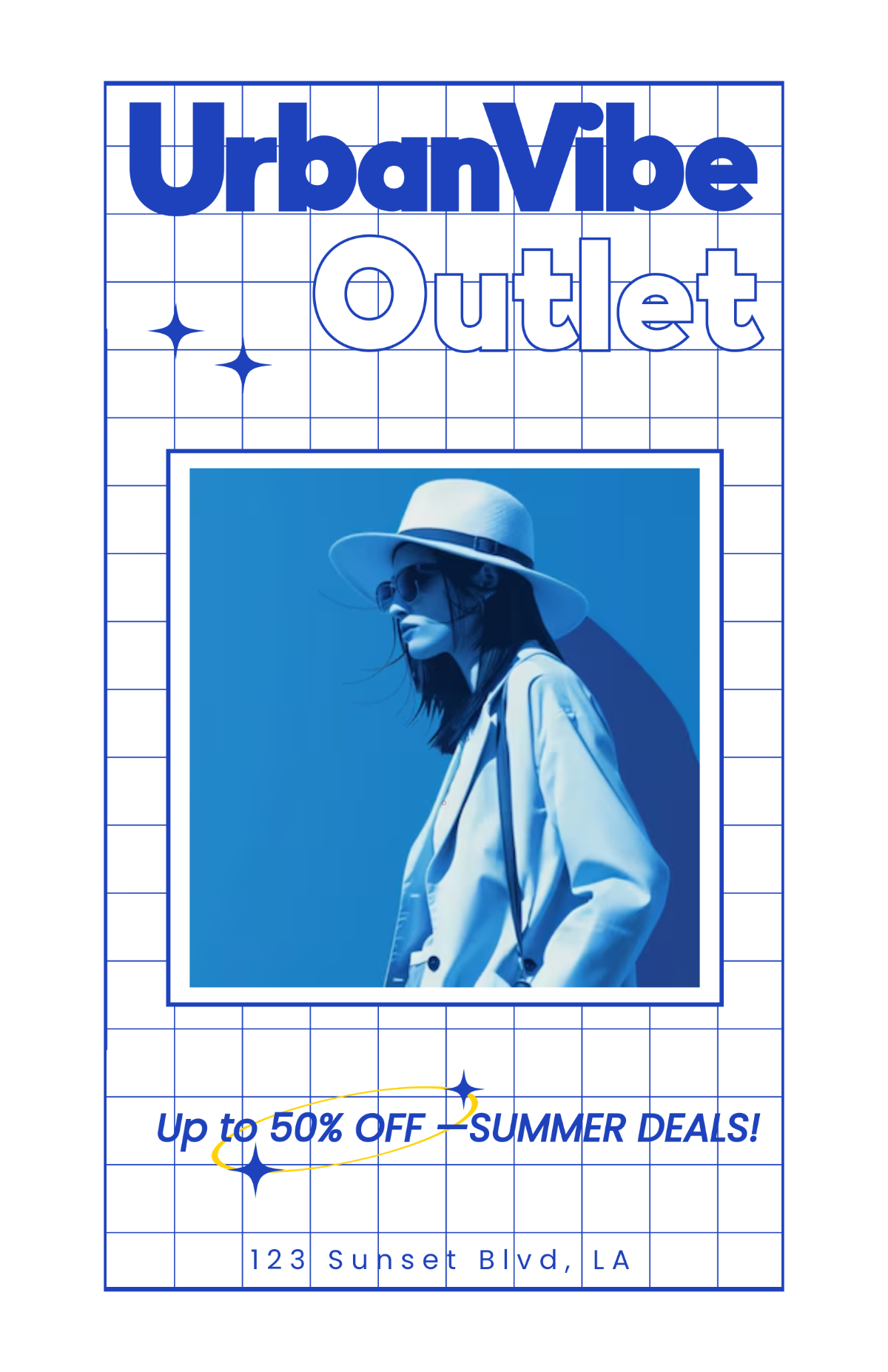 Free Cool Blue Retail Poster Template