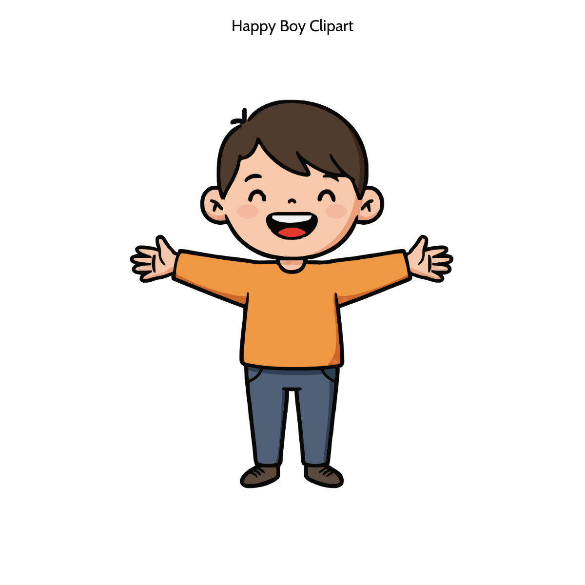 Free Happy Boy Clipart to Edit Online
