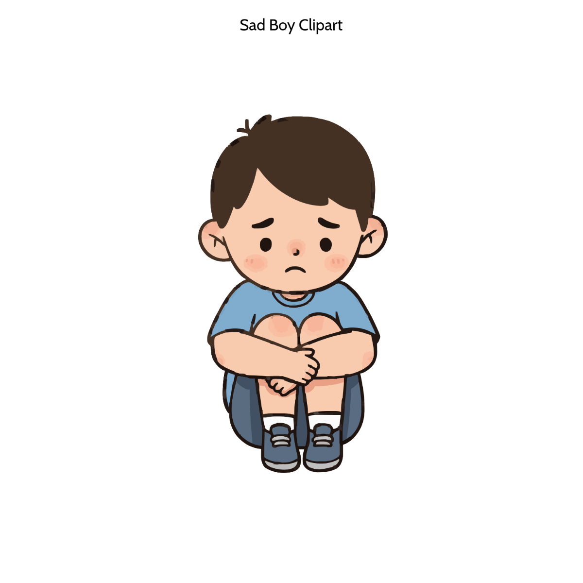 Free Sad Boy Clipart to Edit Online