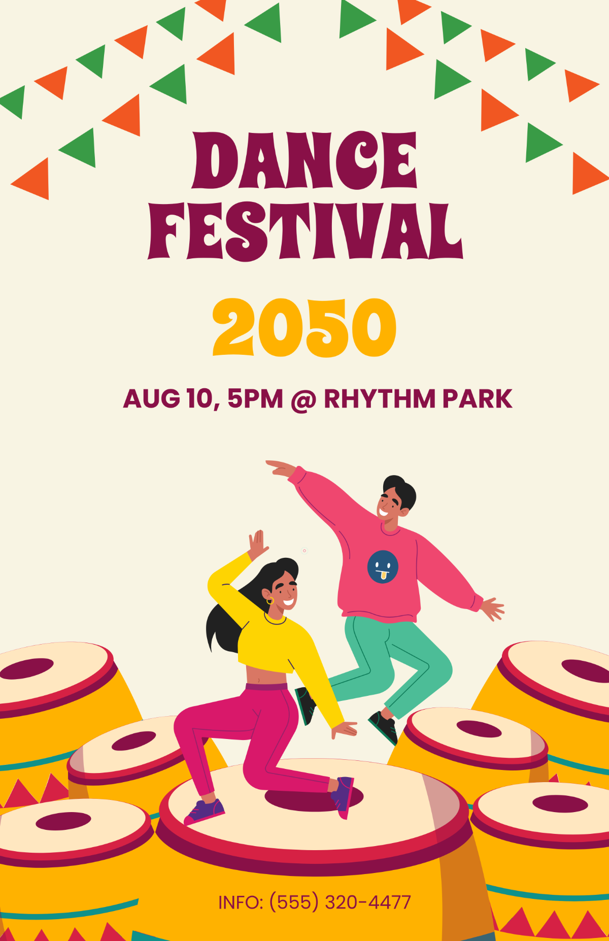 Free Creative Cool Festival Poster Template