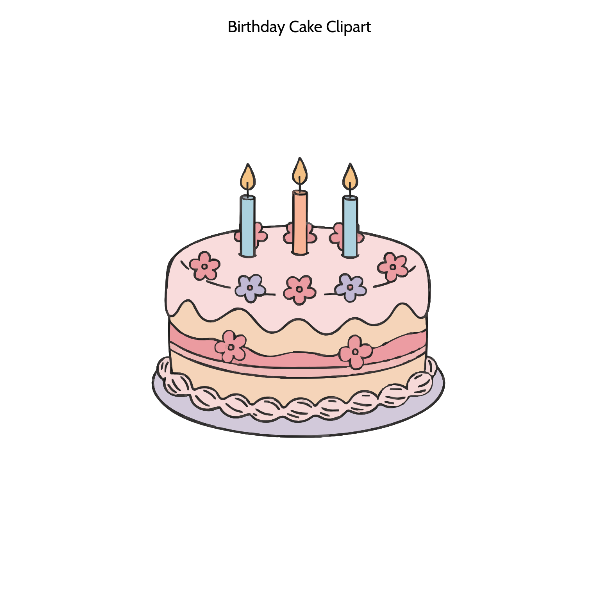 Free Birthday Cake Clipart to Edit Online