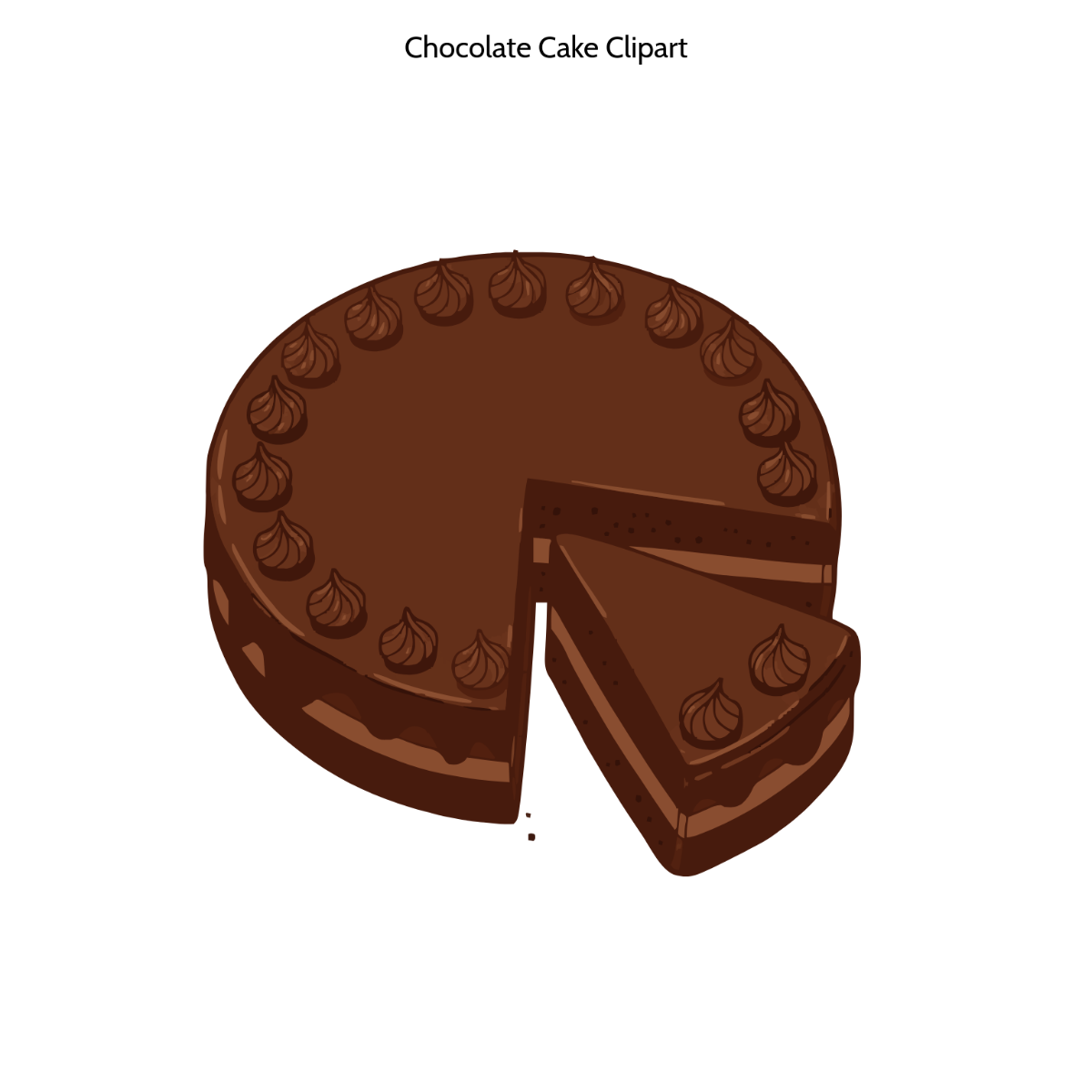 Free Chocolate Cake Clipart to Edit Online