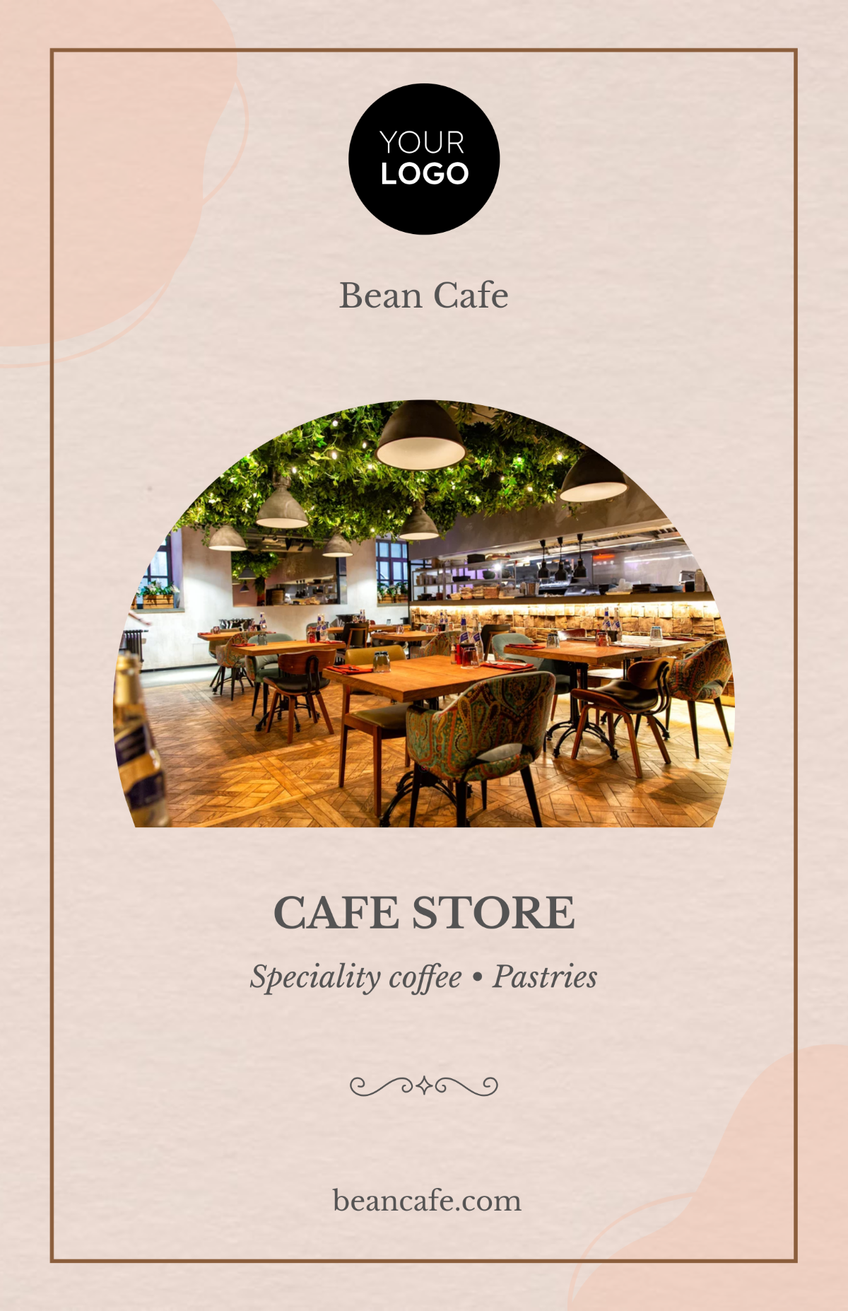 Free Aesthetic Cafe Store Poster Template