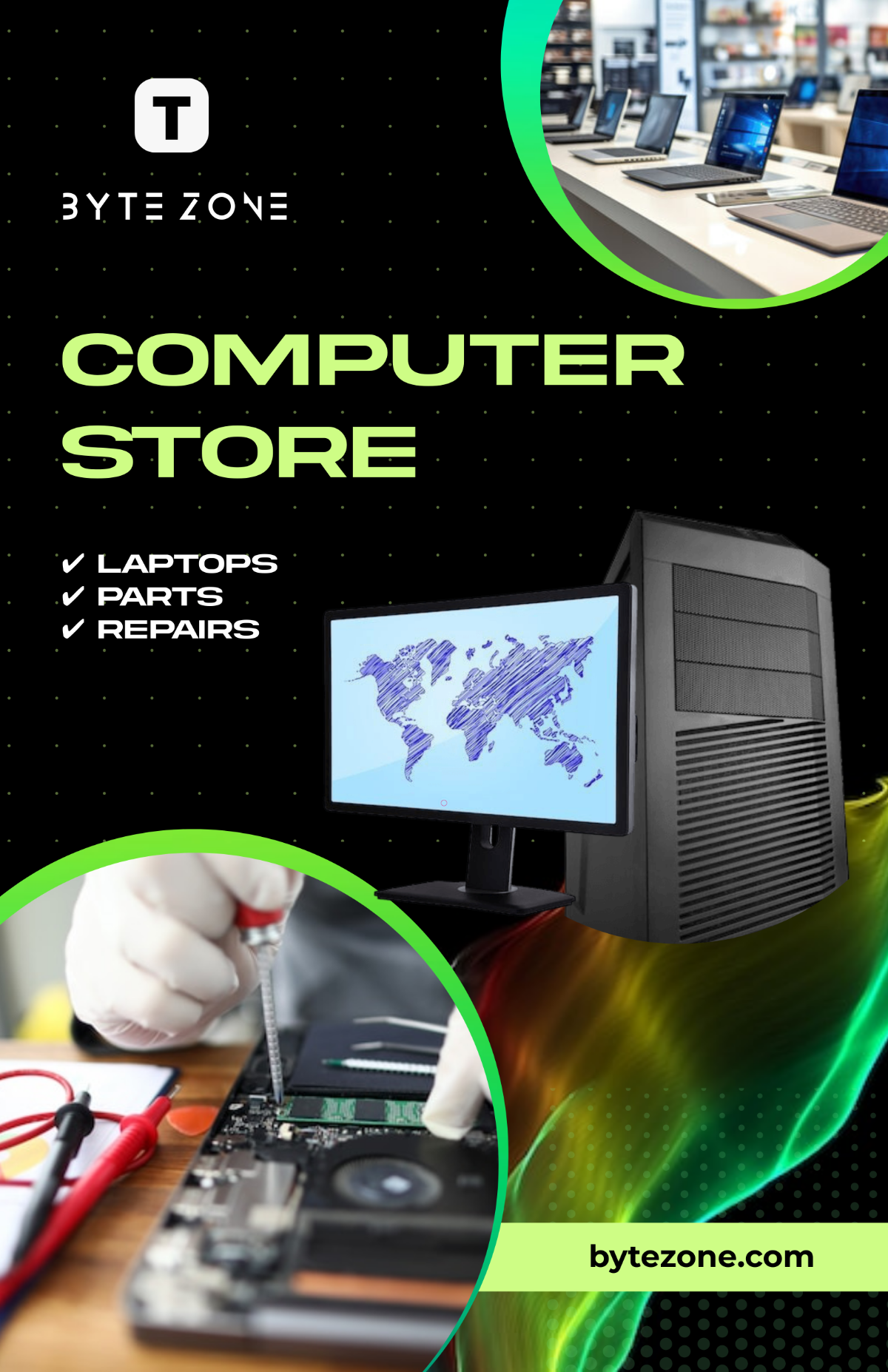 Free Computer Store Poster Template