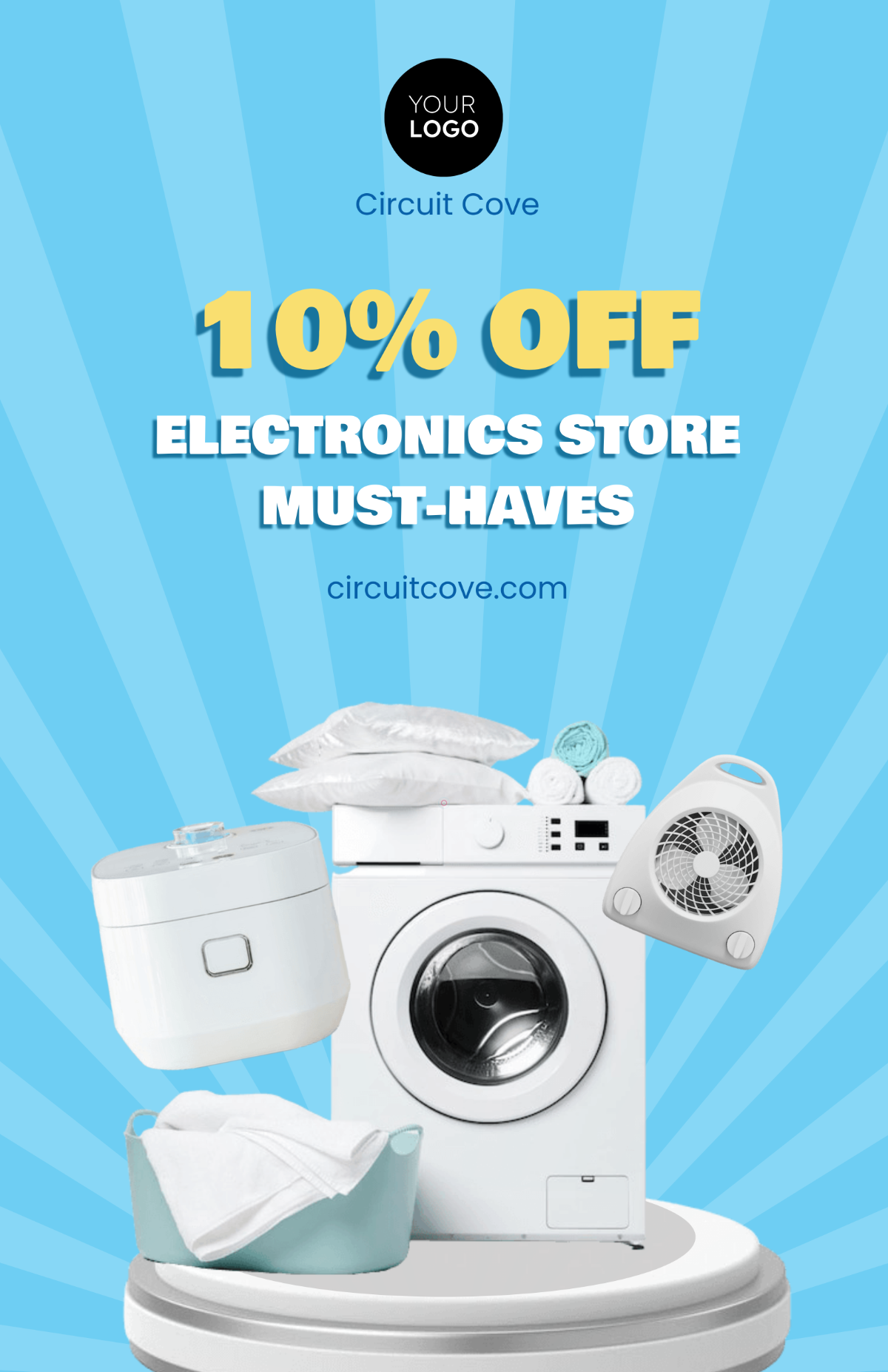 Free Electronics Store Poster Template