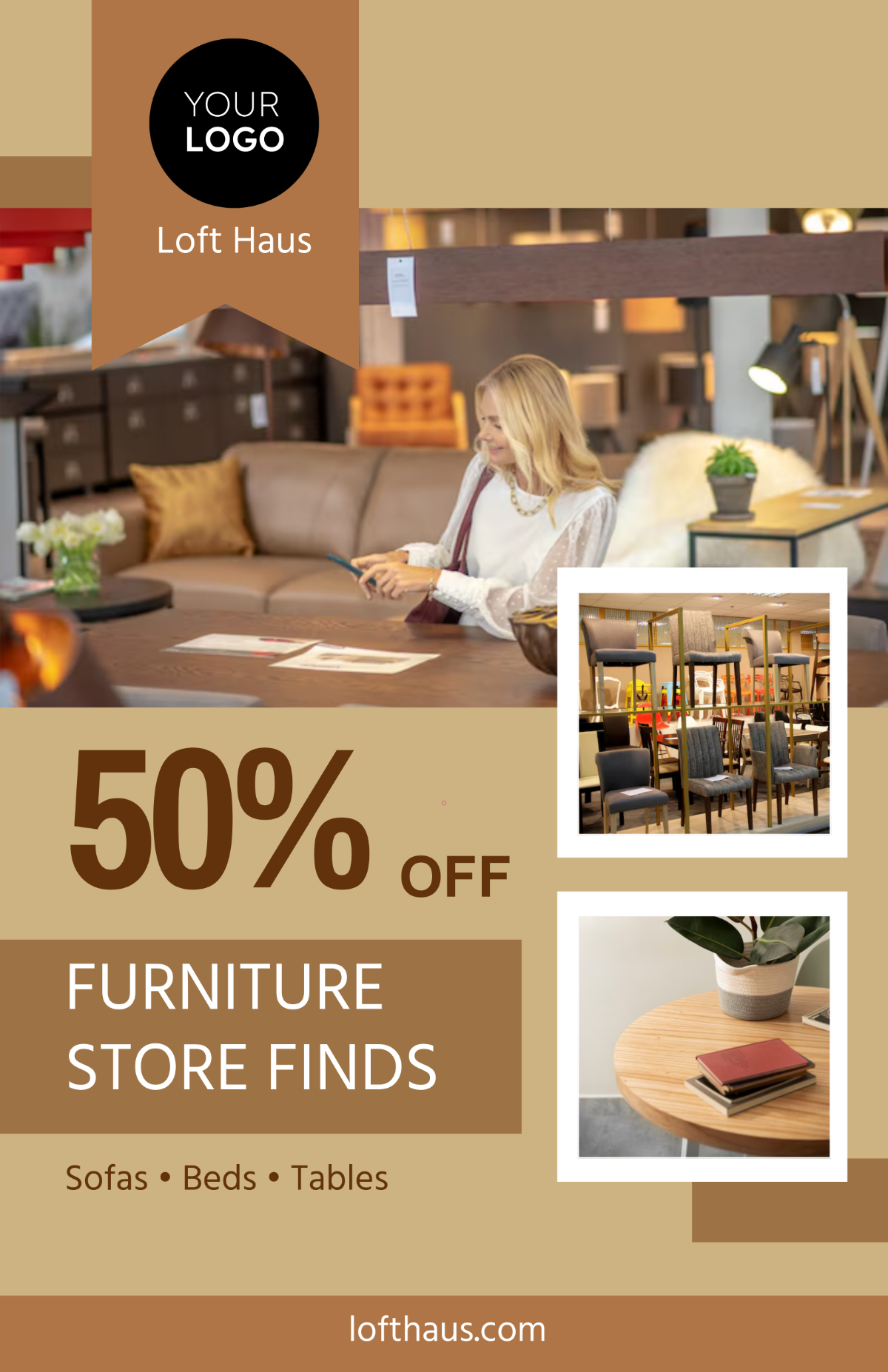 Free Furniture Store Poster Template
