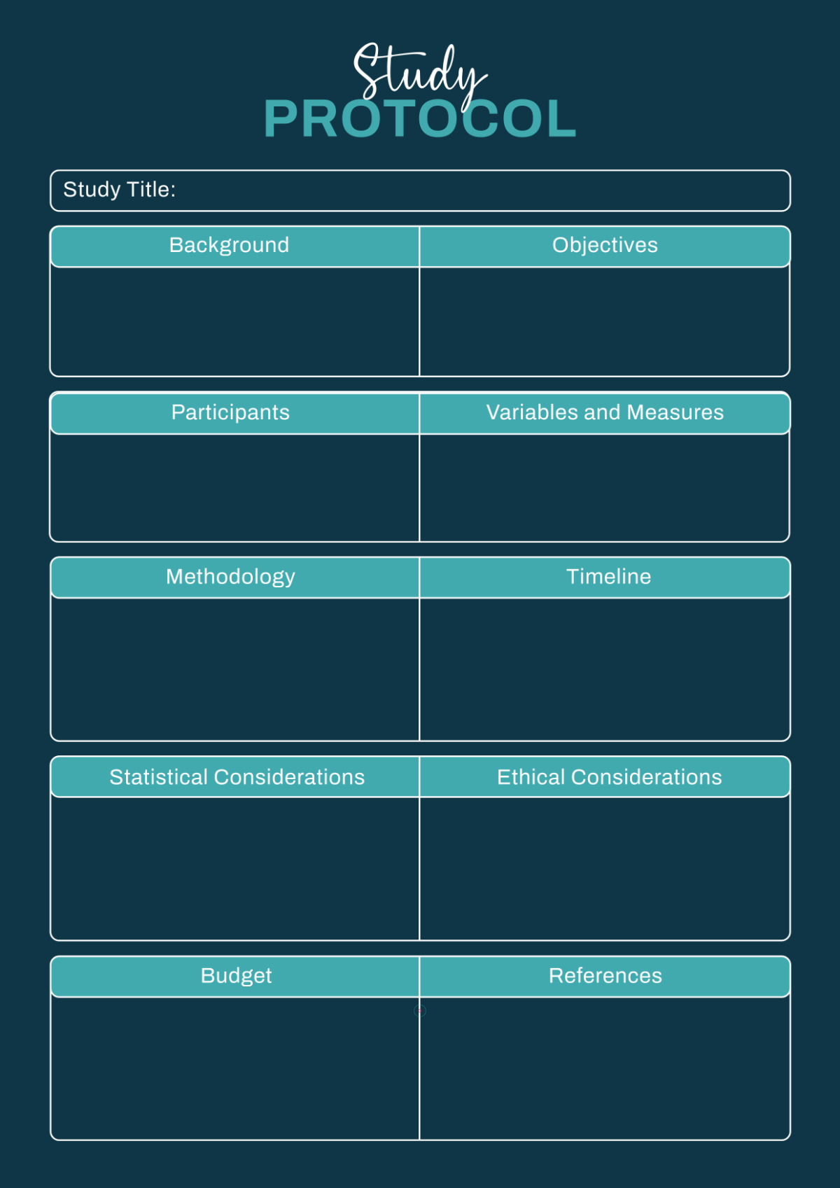 Free Study Protocol Template to Edit Online