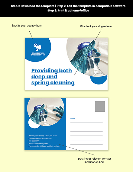 Spring Cleaning EDDM Postcard Editable