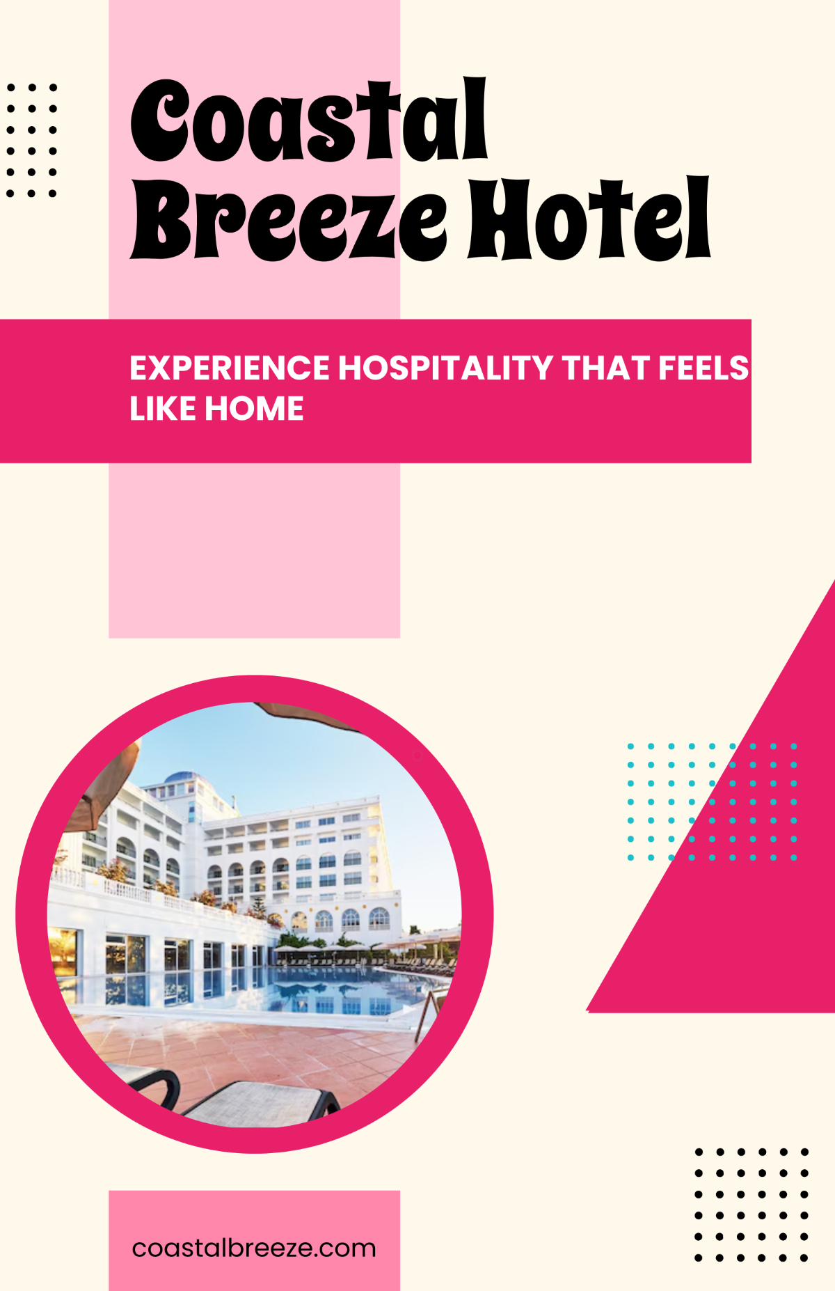 Free Pink Hospitality Poster Template to Edit Online