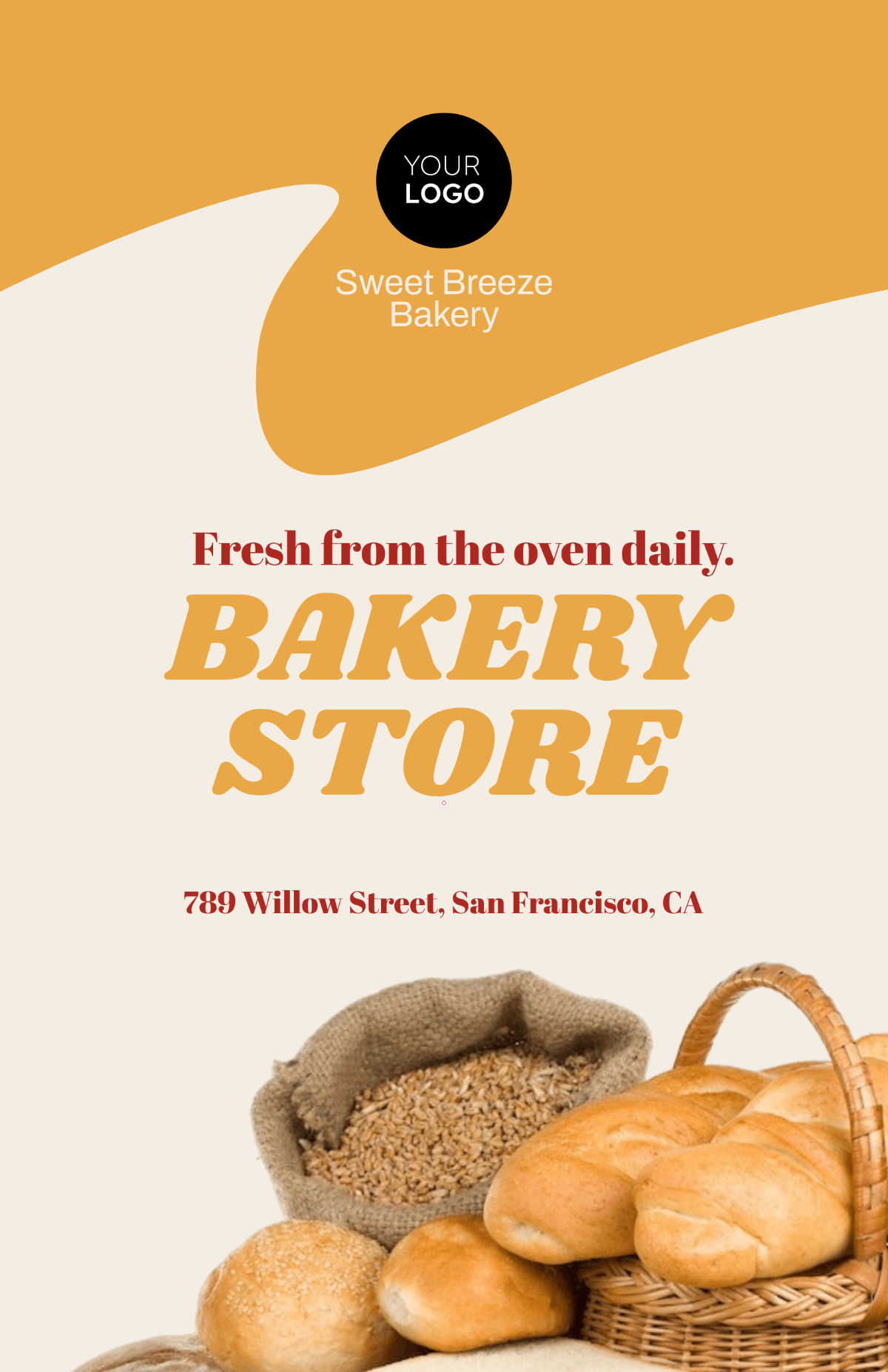 Free Bakery Store Poster Template