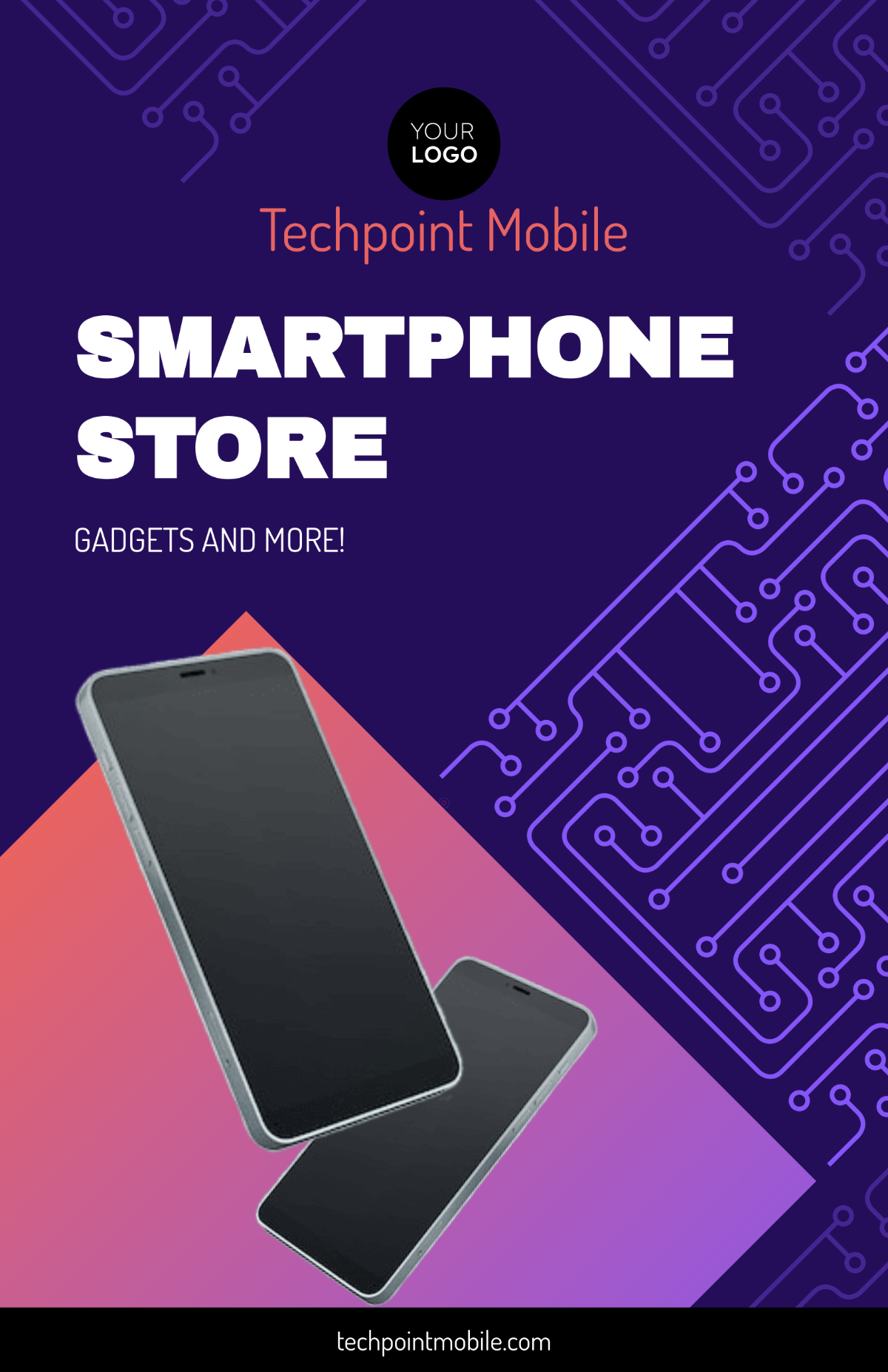 Free Smartphone Store Poster Template