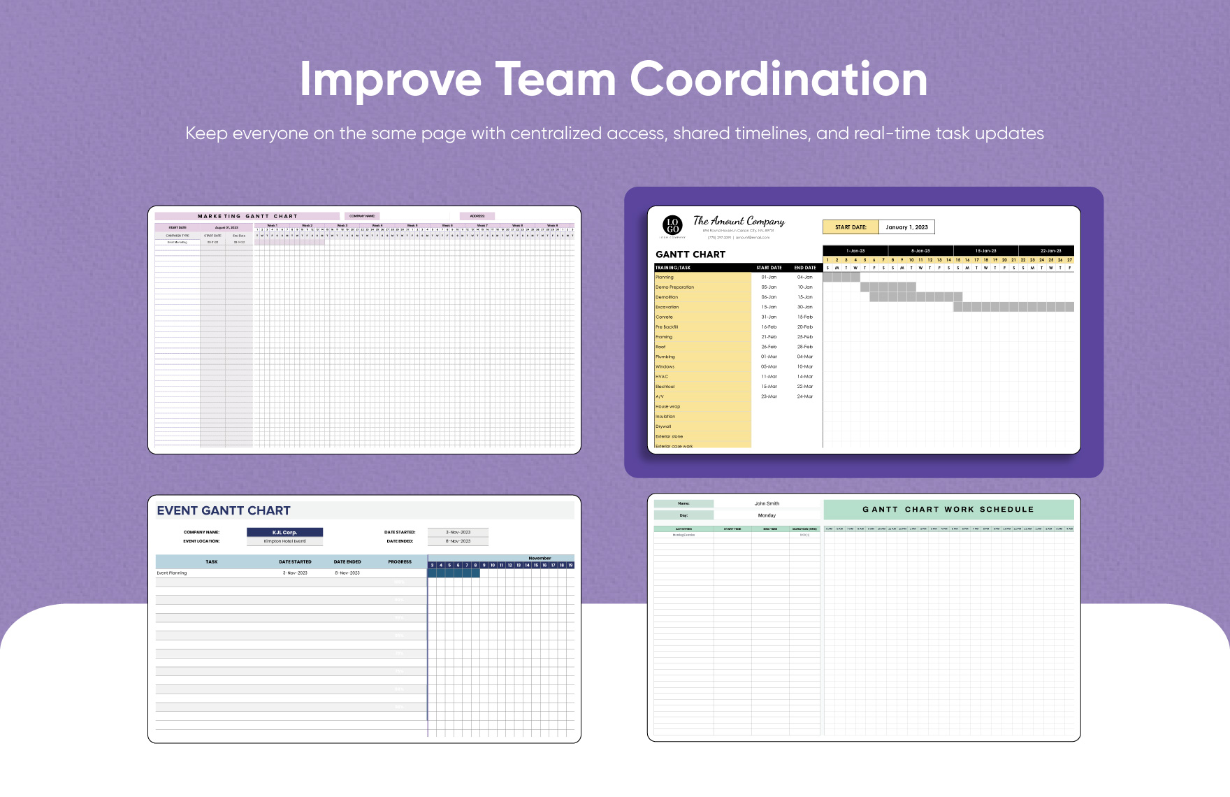 20+ Smart Gantt Template Bundle