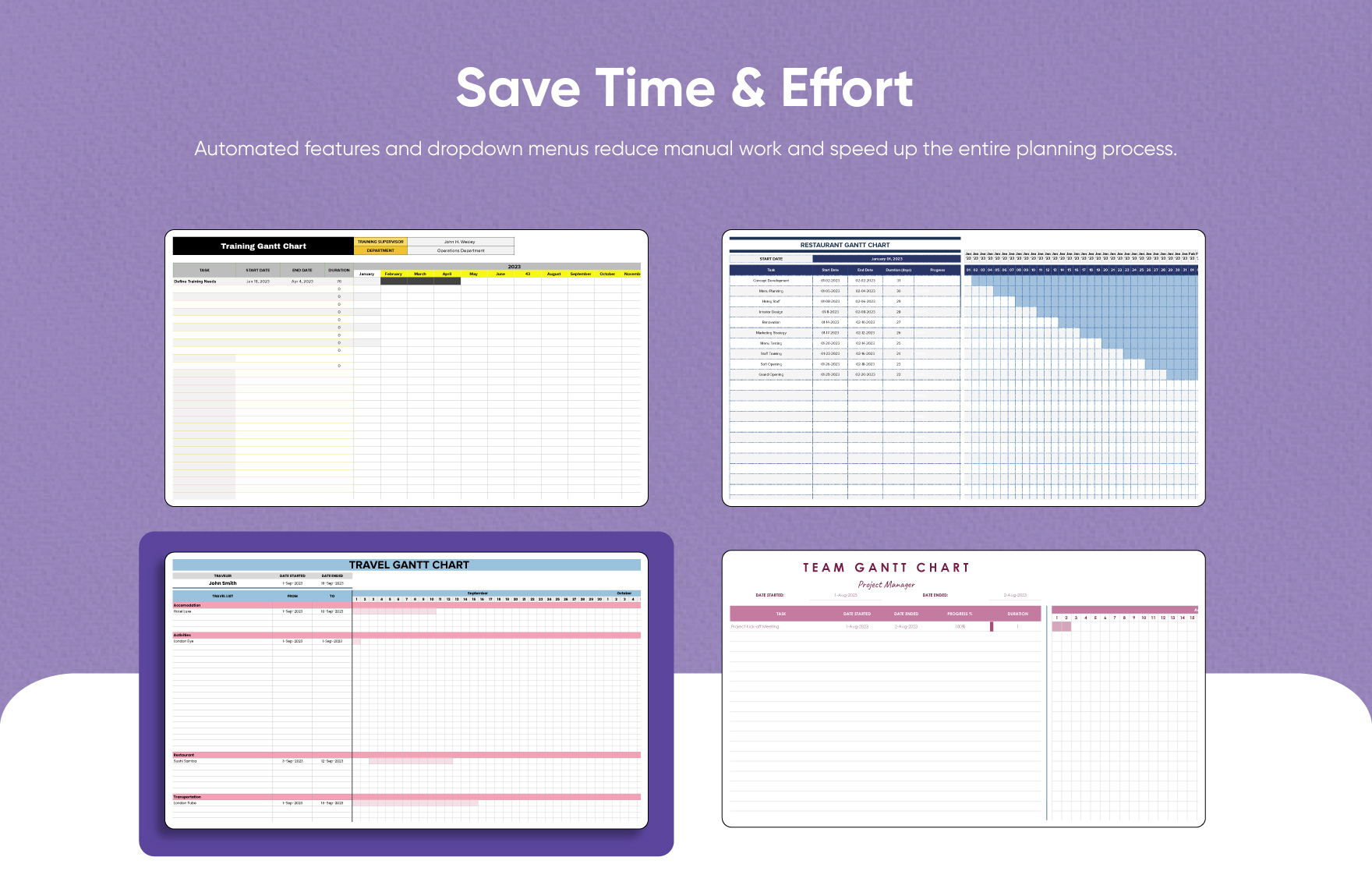 20+ Smart Gantt Template Bundle