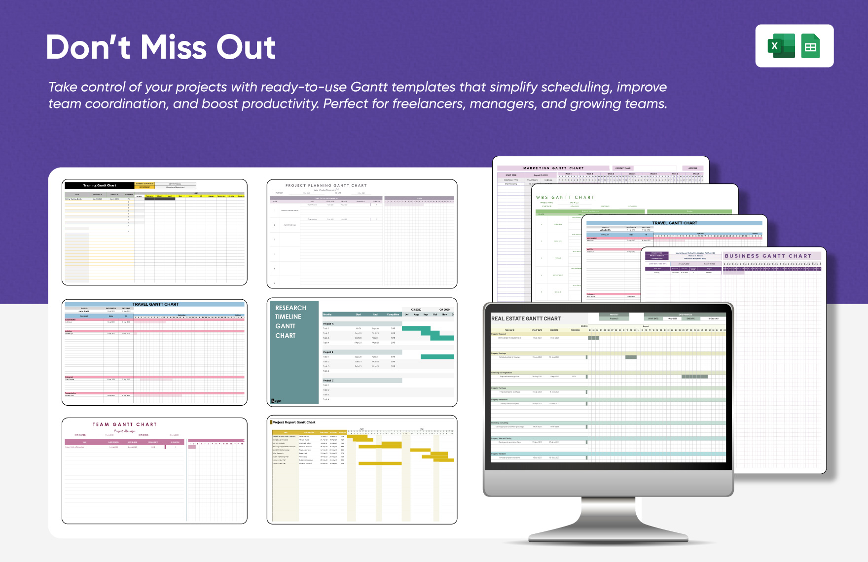20+ Smart Gantt Template Bundle