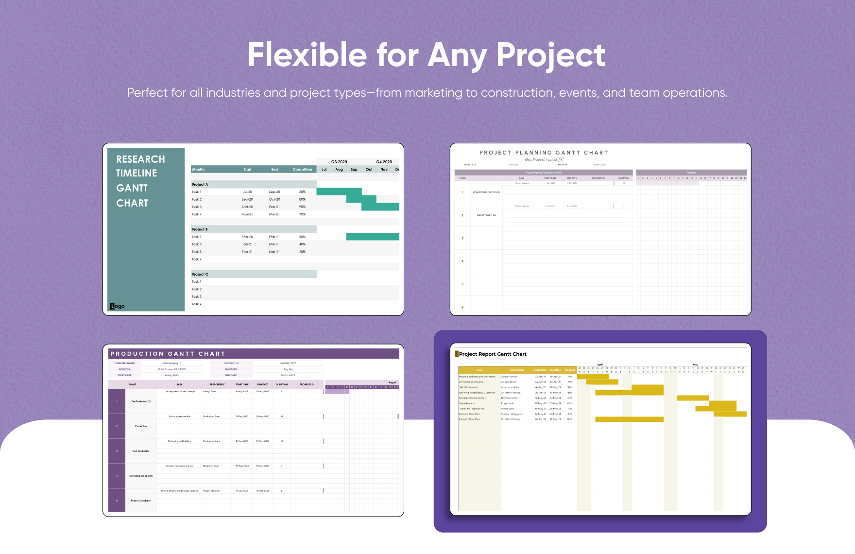 20+ Smart Gantt Template Bundle