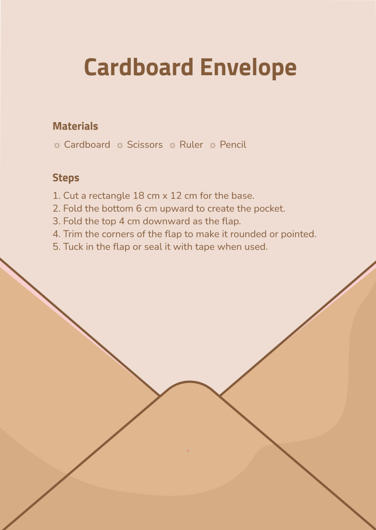 Free Cardboard Envelope Template to Edit Online