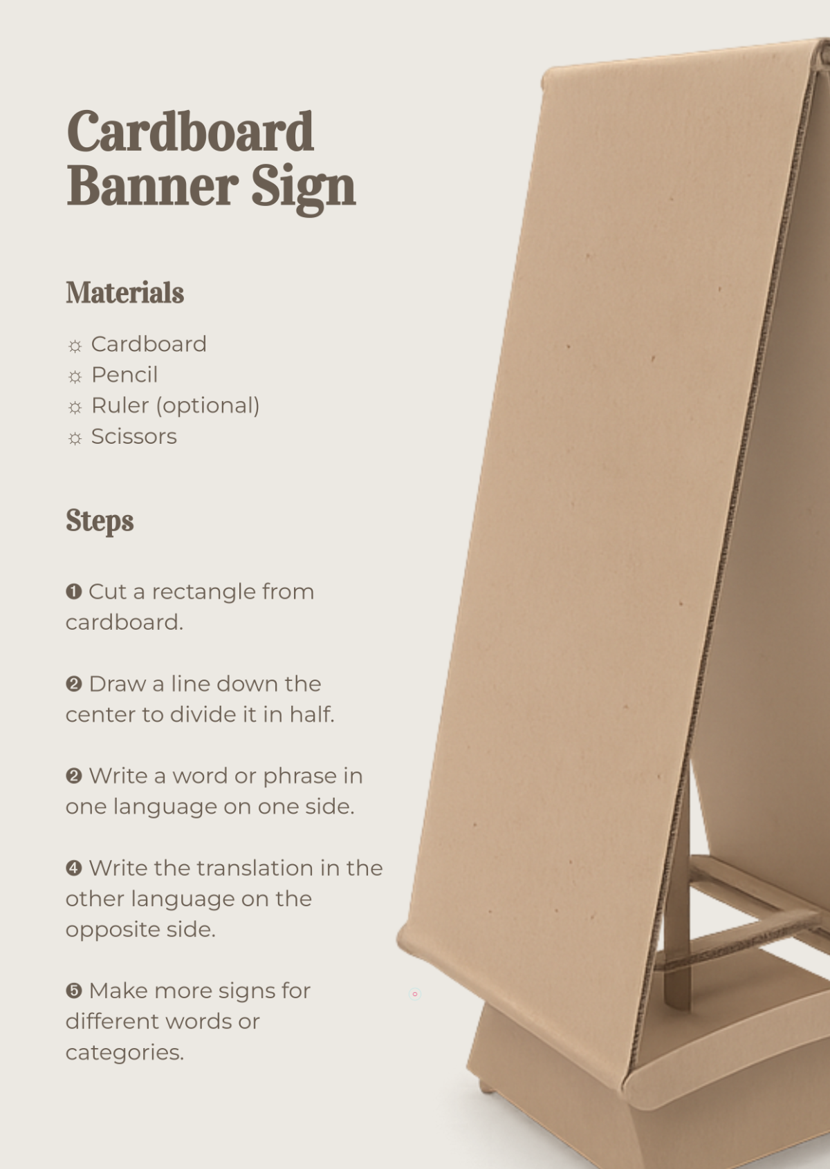 Free Cardboard Banner Template to Edit Online