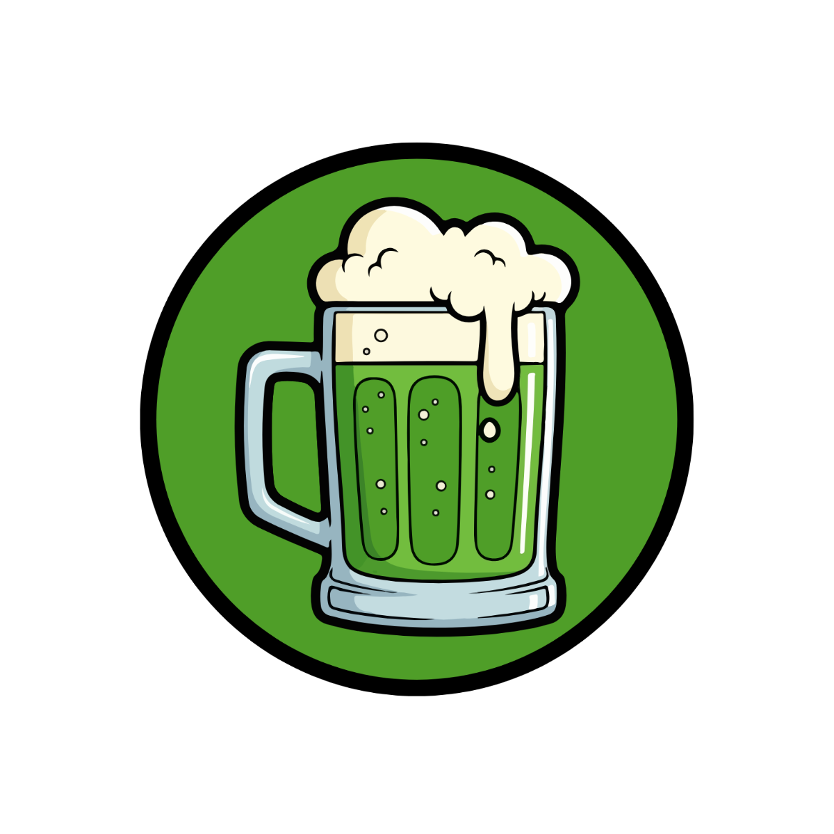 Free Green Beer Icon Clipart Template