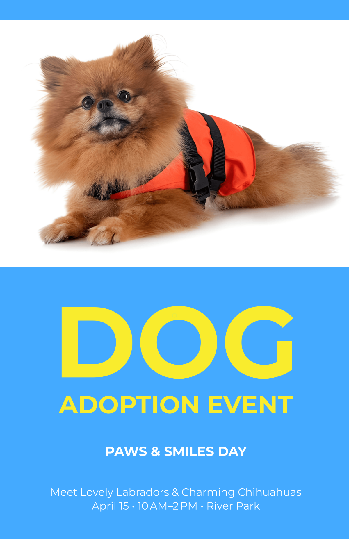 Free Blank Dog Adoption Event Poster Template to Edit Online