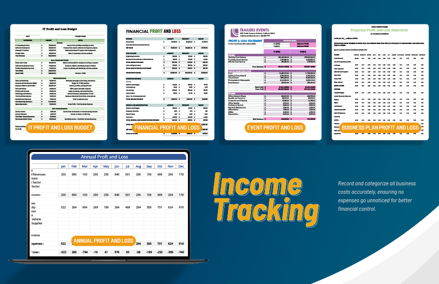 20+ Profit and Loss Template Bundle