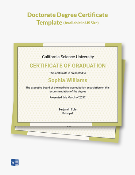 Editable University Degree Certificate Template - Edit Online ...