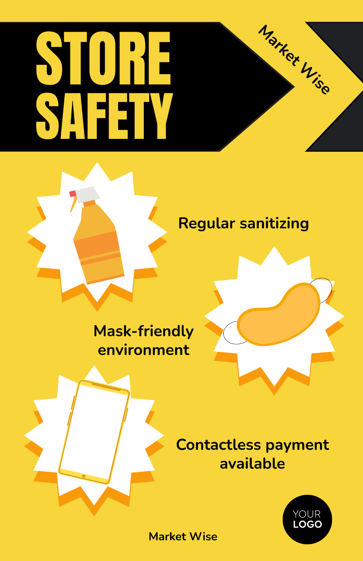 Free Yellow Store Safety Poster Template