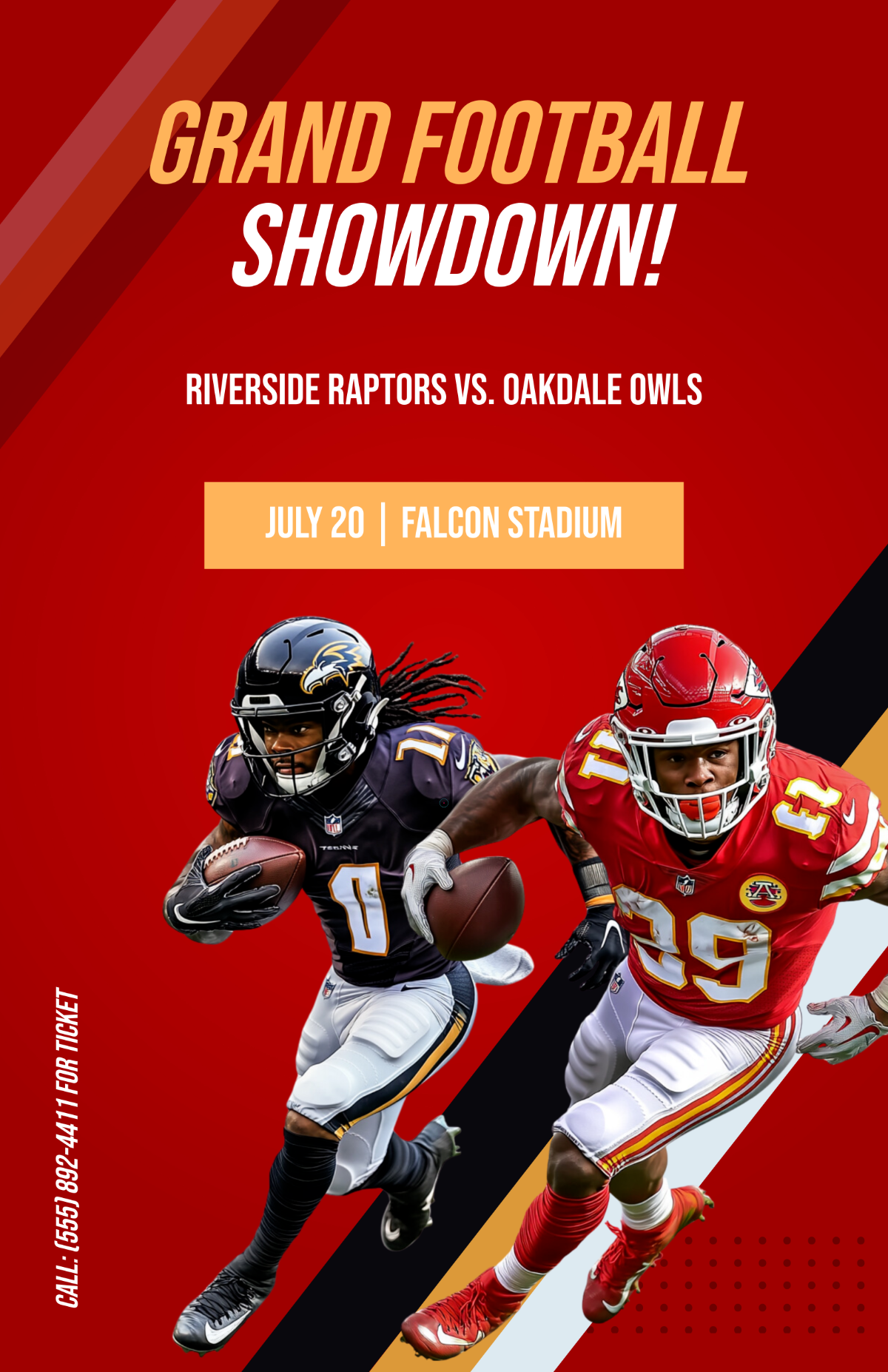 Free Football Sports Poster Template