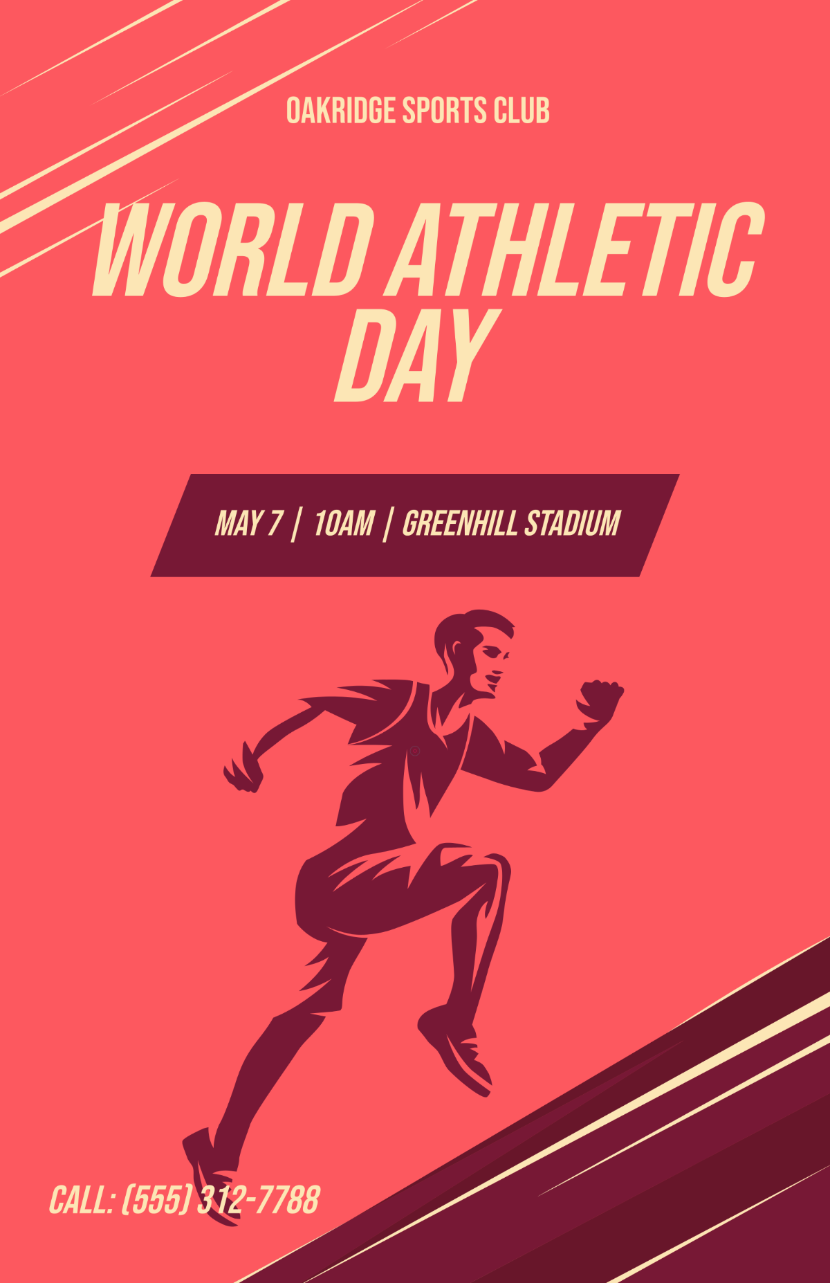 Free Athletics Sports Poster Template