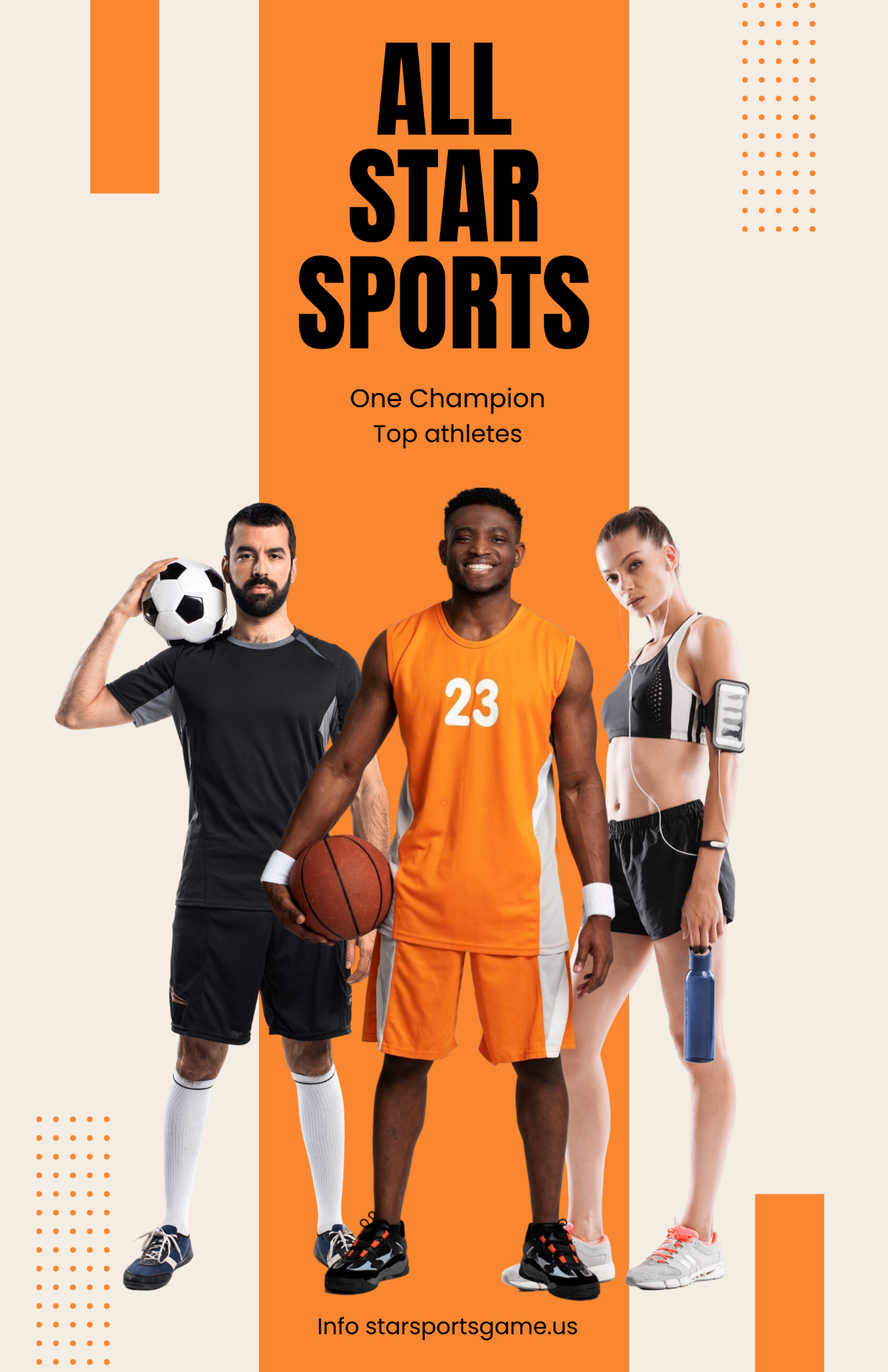 Free Portrait Sports Poster Design Template