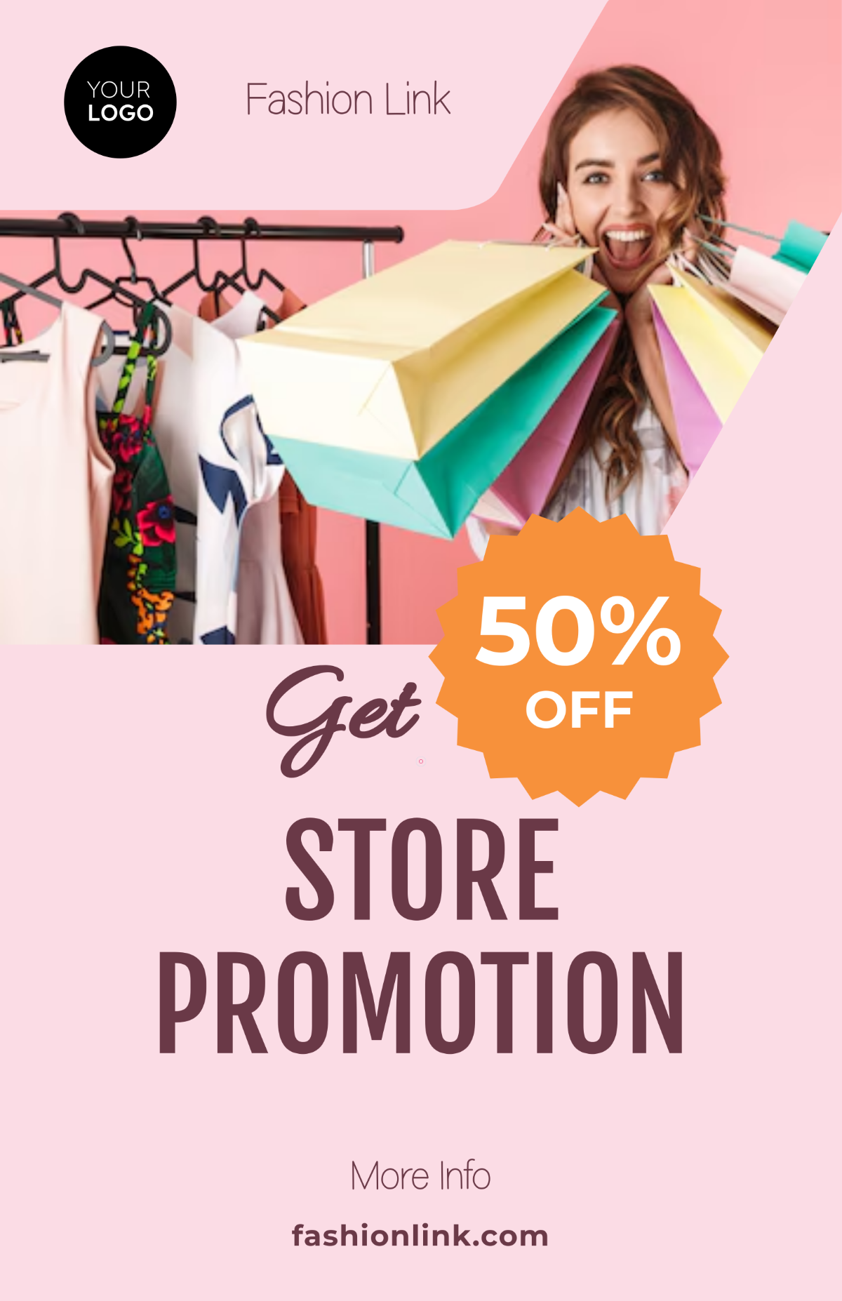 Free Professional Store Promotion Poster Template