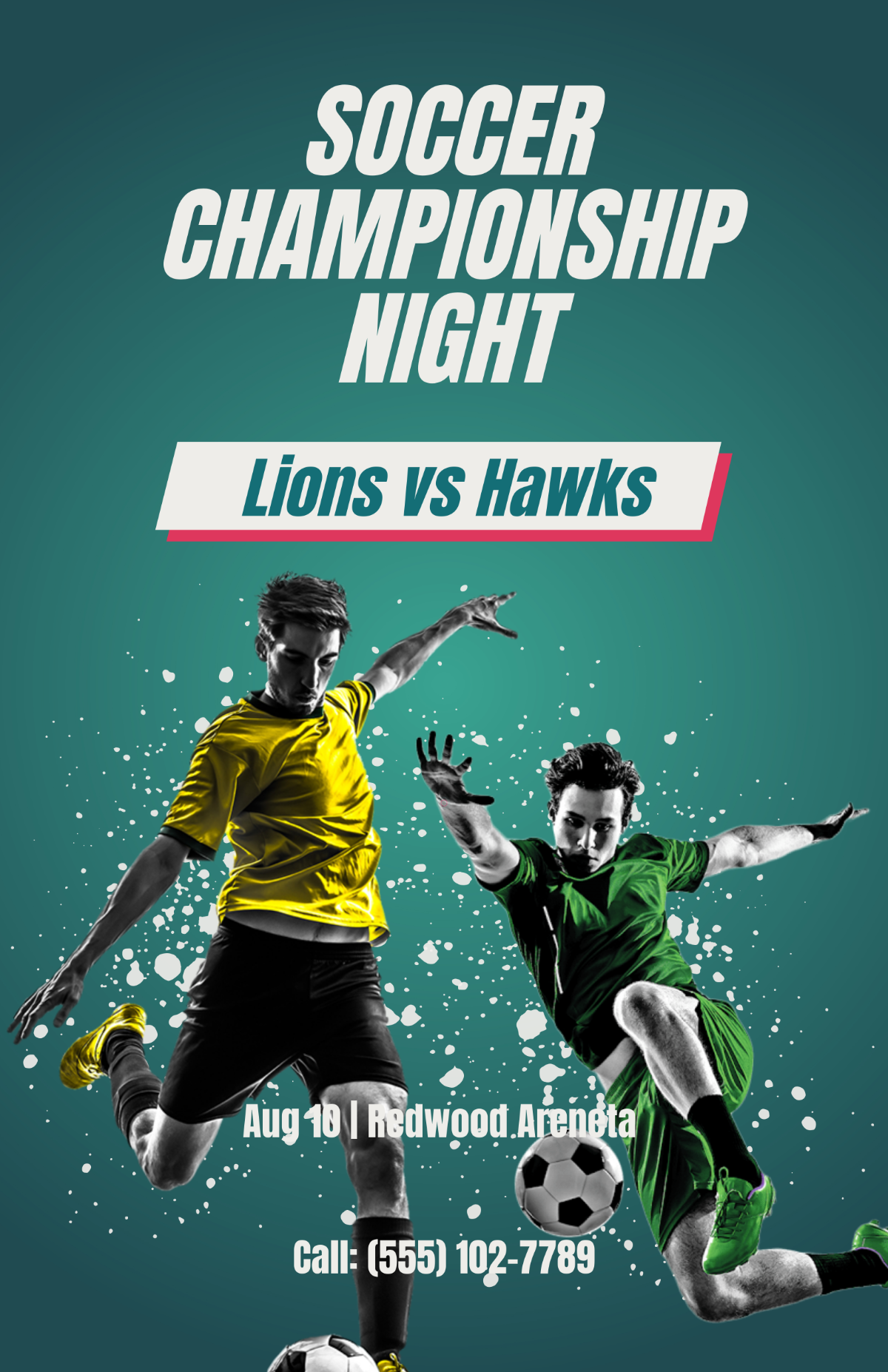 Free Soccer Sports Poster Template
