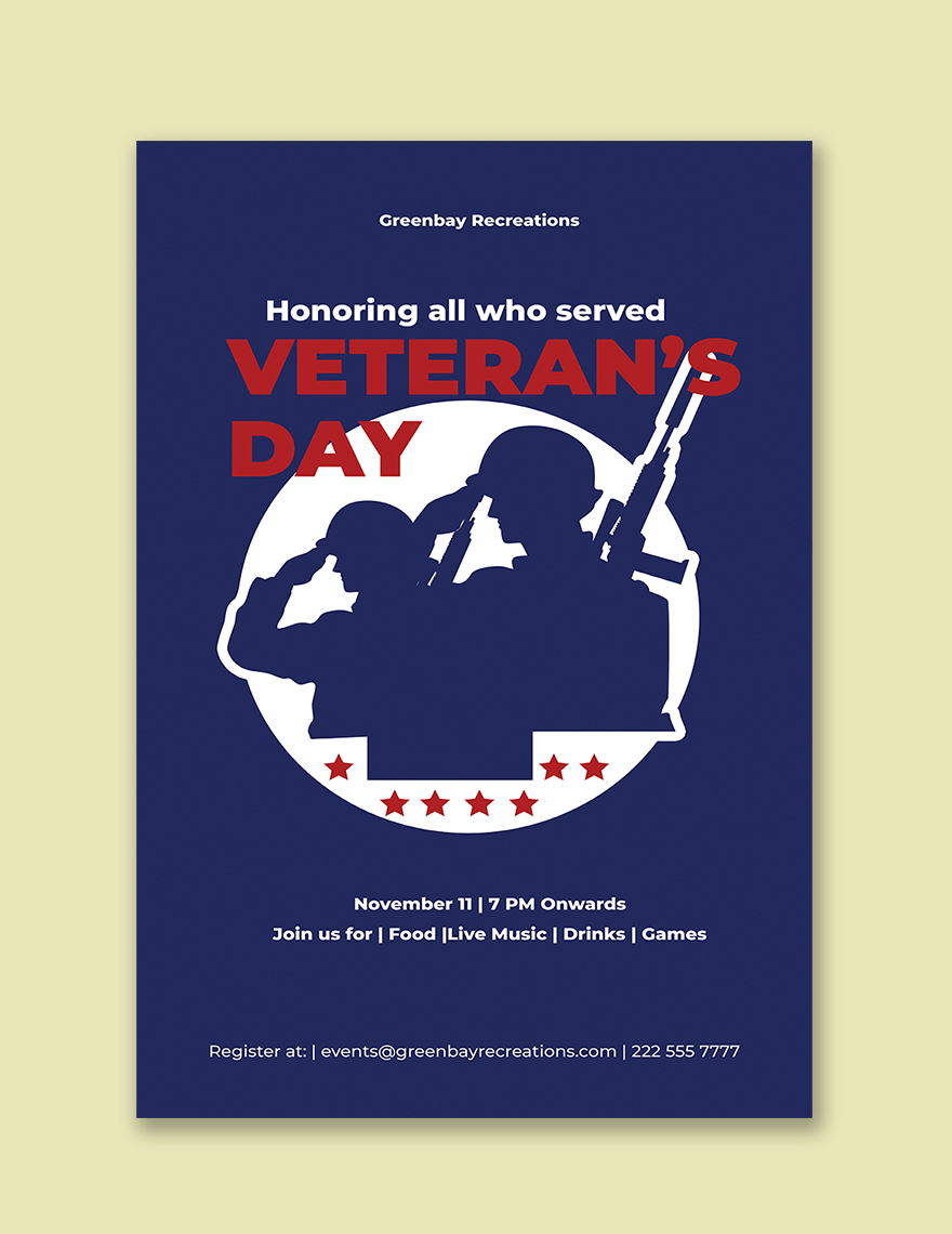 Veterans Day Poster Template