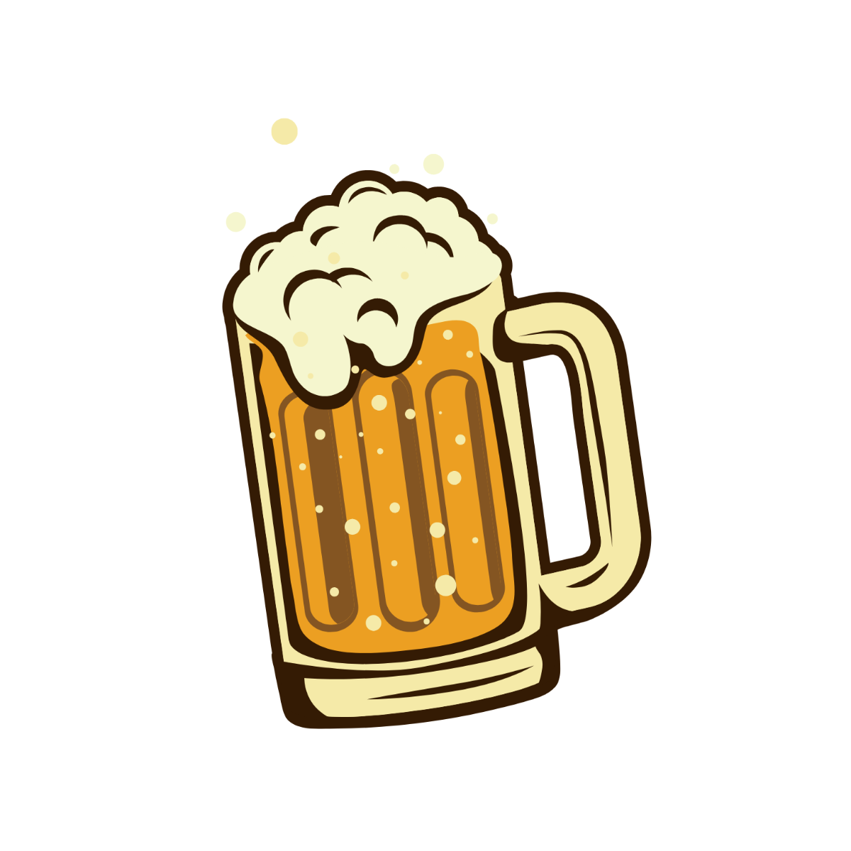 Free Creative Beer Stein Clipart Template