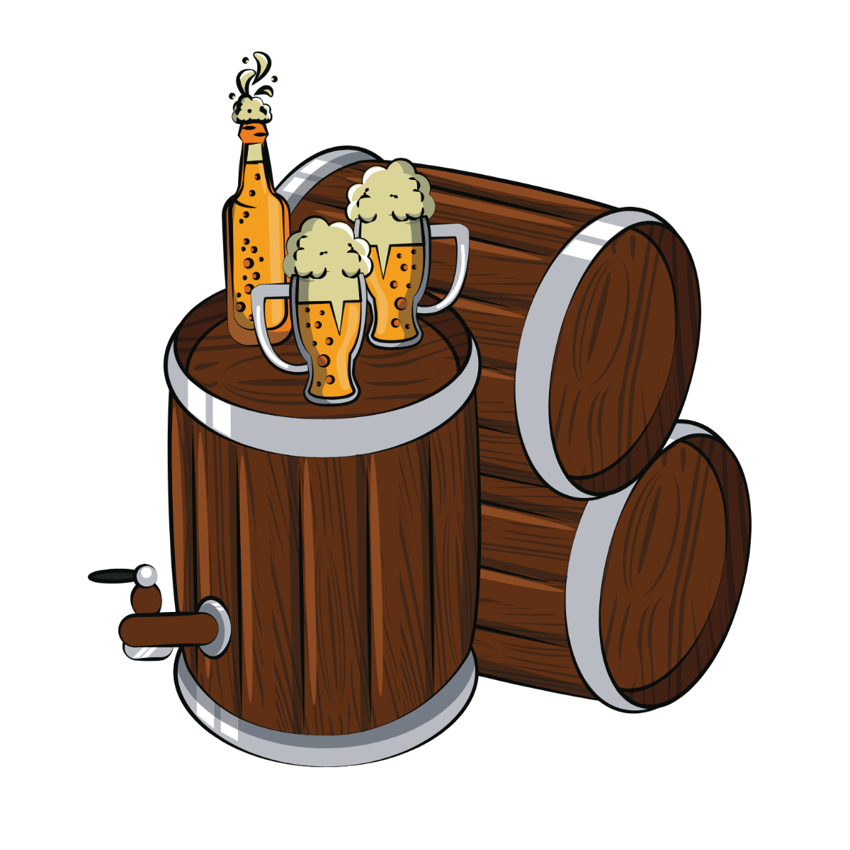 Free Beer Brewery Clipart Template