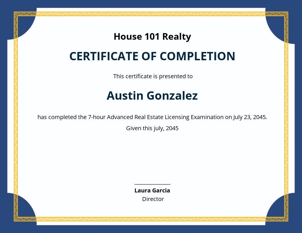 Download 17+ Real Estate Certificate Templates Microsoft Word (DOC