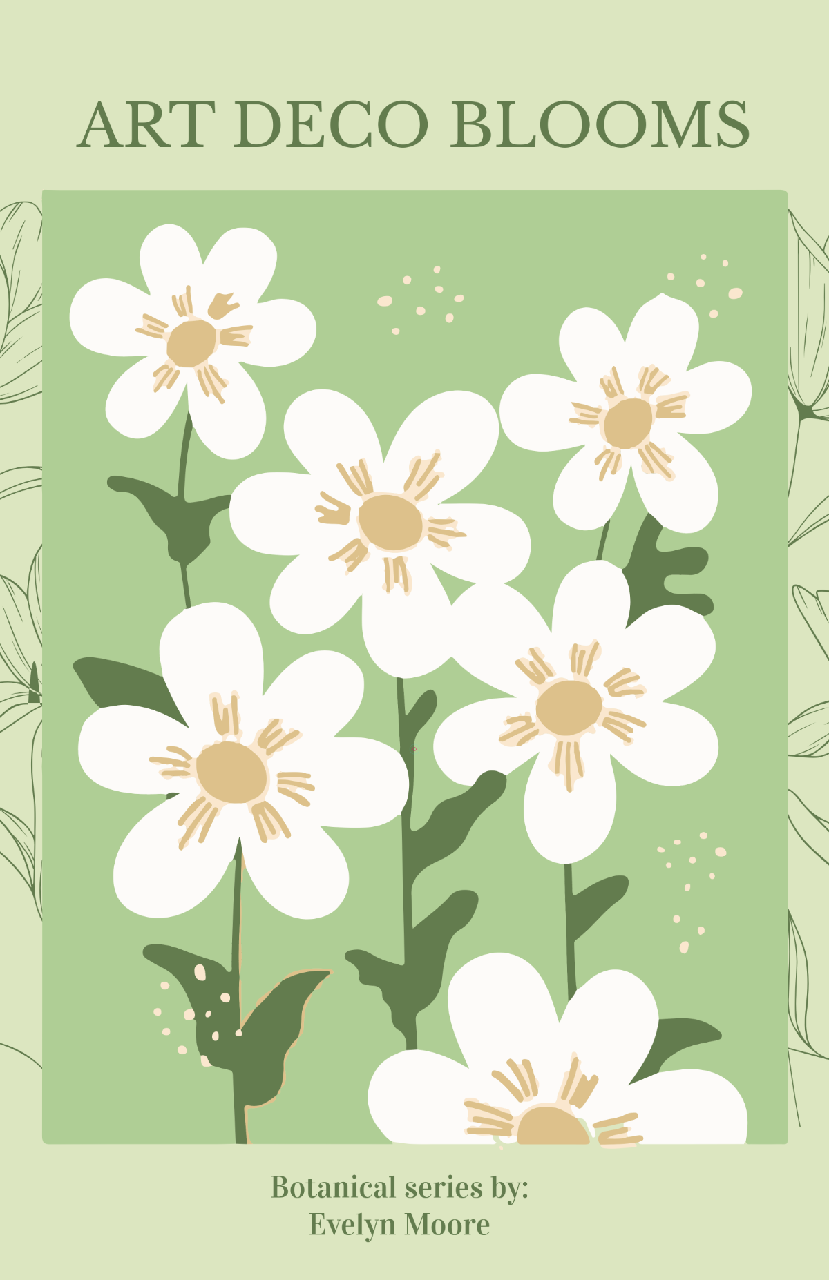 Free Green Vintage Deco Poster Template