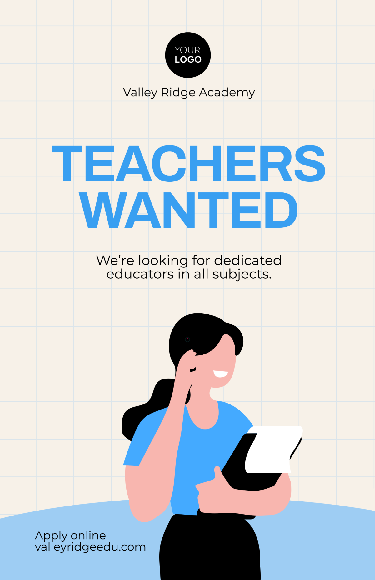 Free Teacher Wanted Poster Background Template