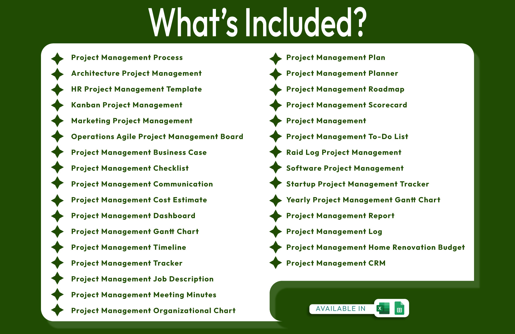 30+ Project Management Template Bundle
