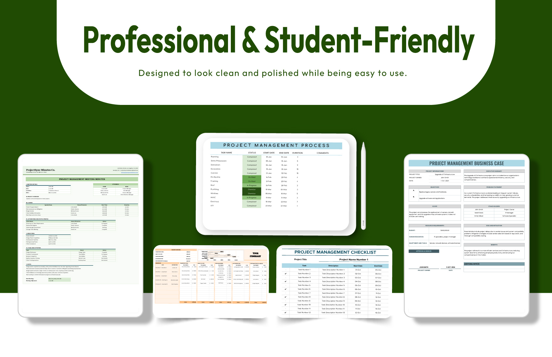 30+ Project Management Template Bundle