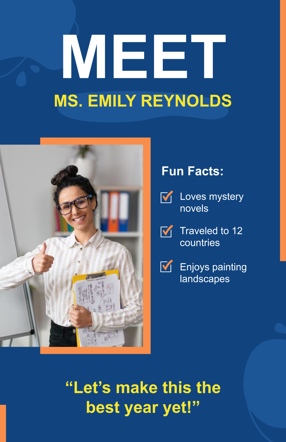 Free Creative Meet the Teacher Poster Template