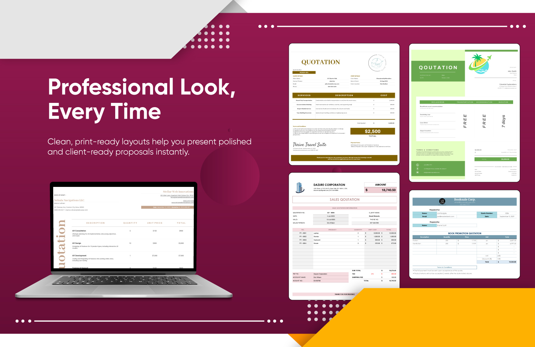30+ Business Quotation Template Bundle