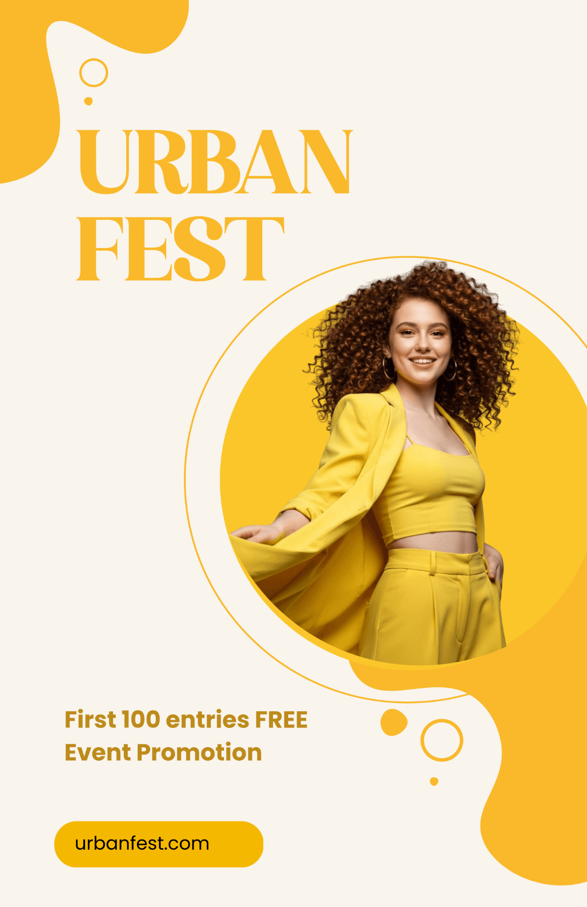 Free Yellow Event Promotional Poster Template to Edit Online