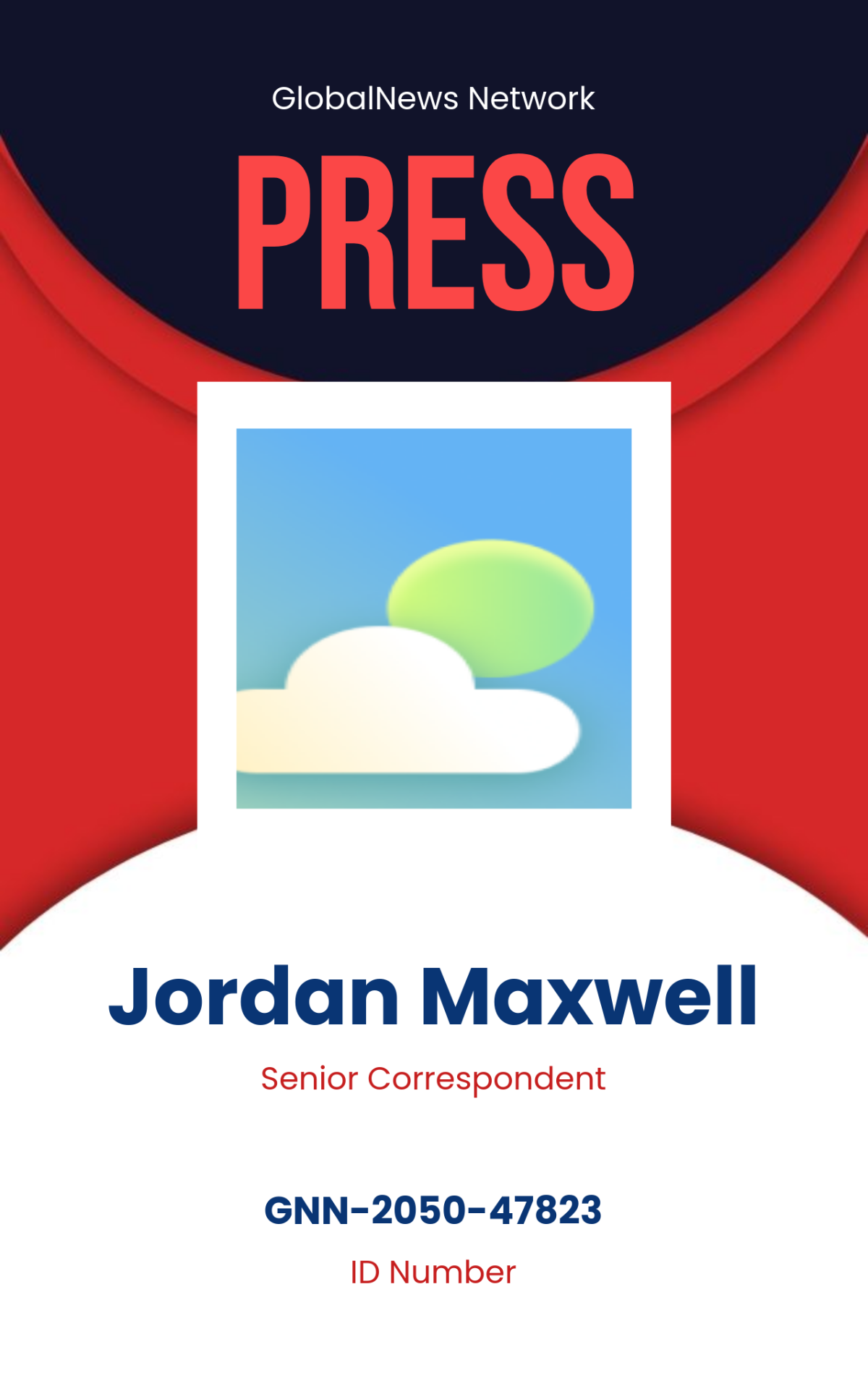 Free Press ID Badge Template